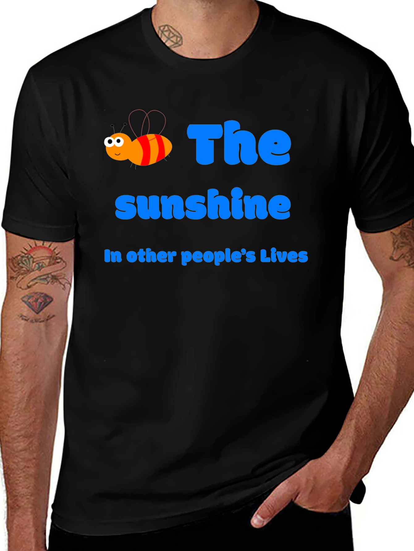 Variant 6 of Sunshine Bee Graphic Tee - Positive Vibes T-Shirt