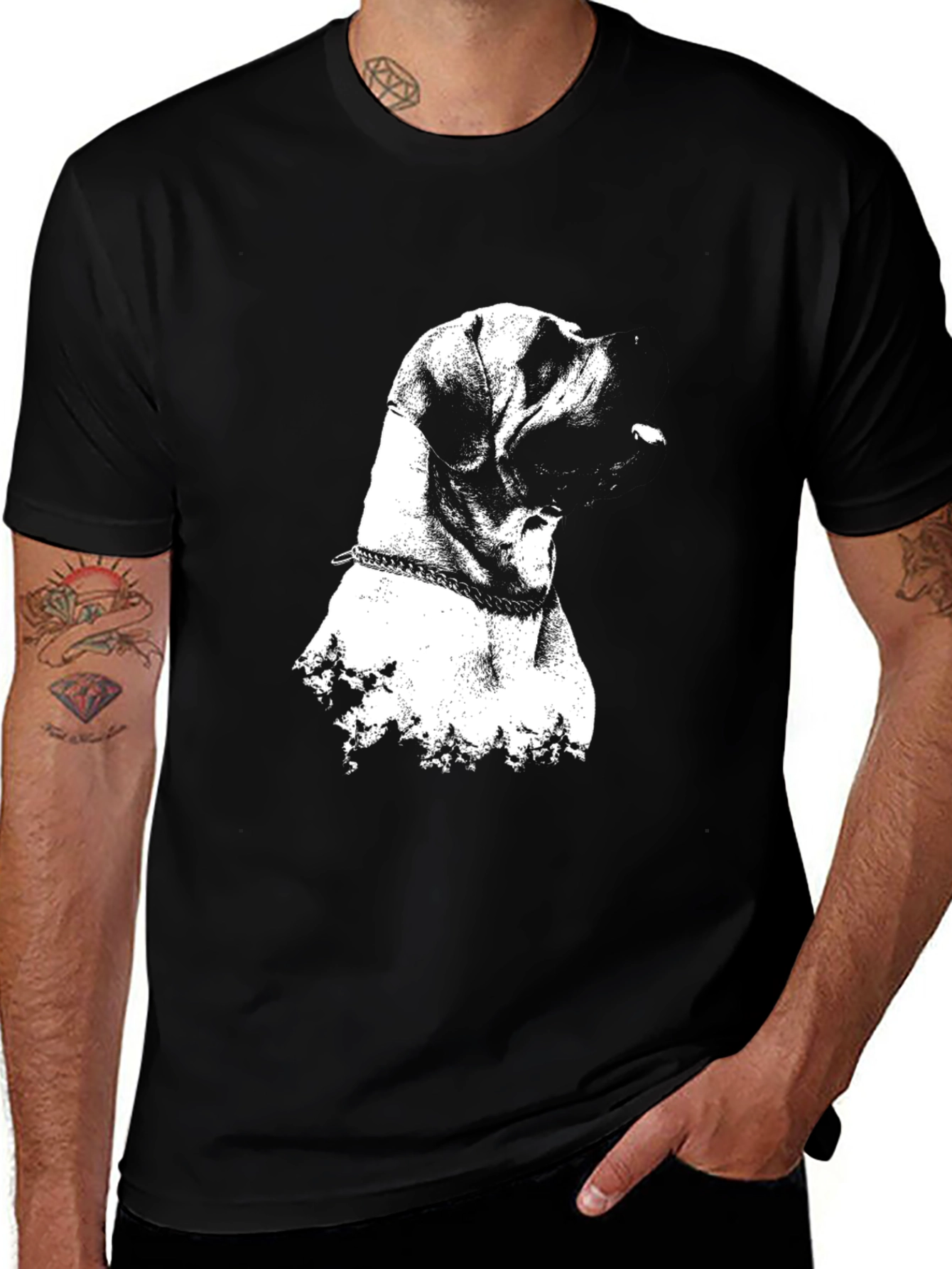 Variant 13 of Black Dog Graphic T-Shirt - Unique Animal Design