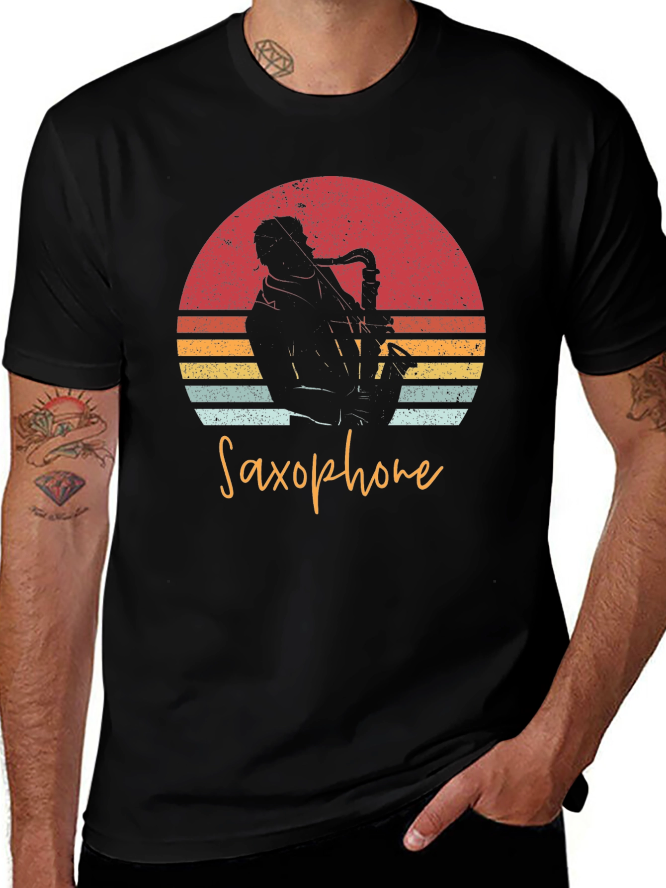Variant 21 of Vintage Saxophone Player T-Shirt