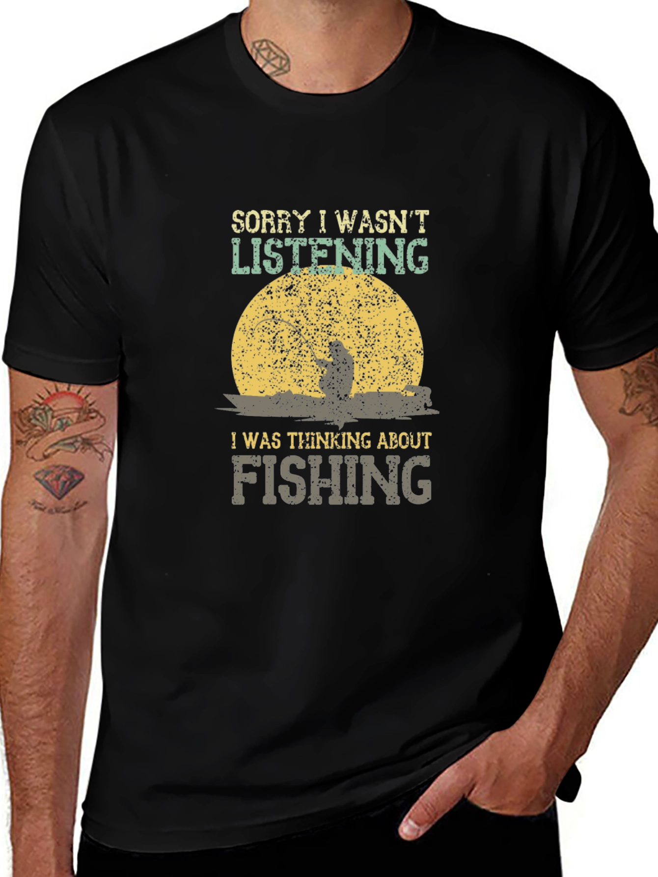 Variant 23 of Funny Fishing T-Shirt - Sorry I Wasn't Listening