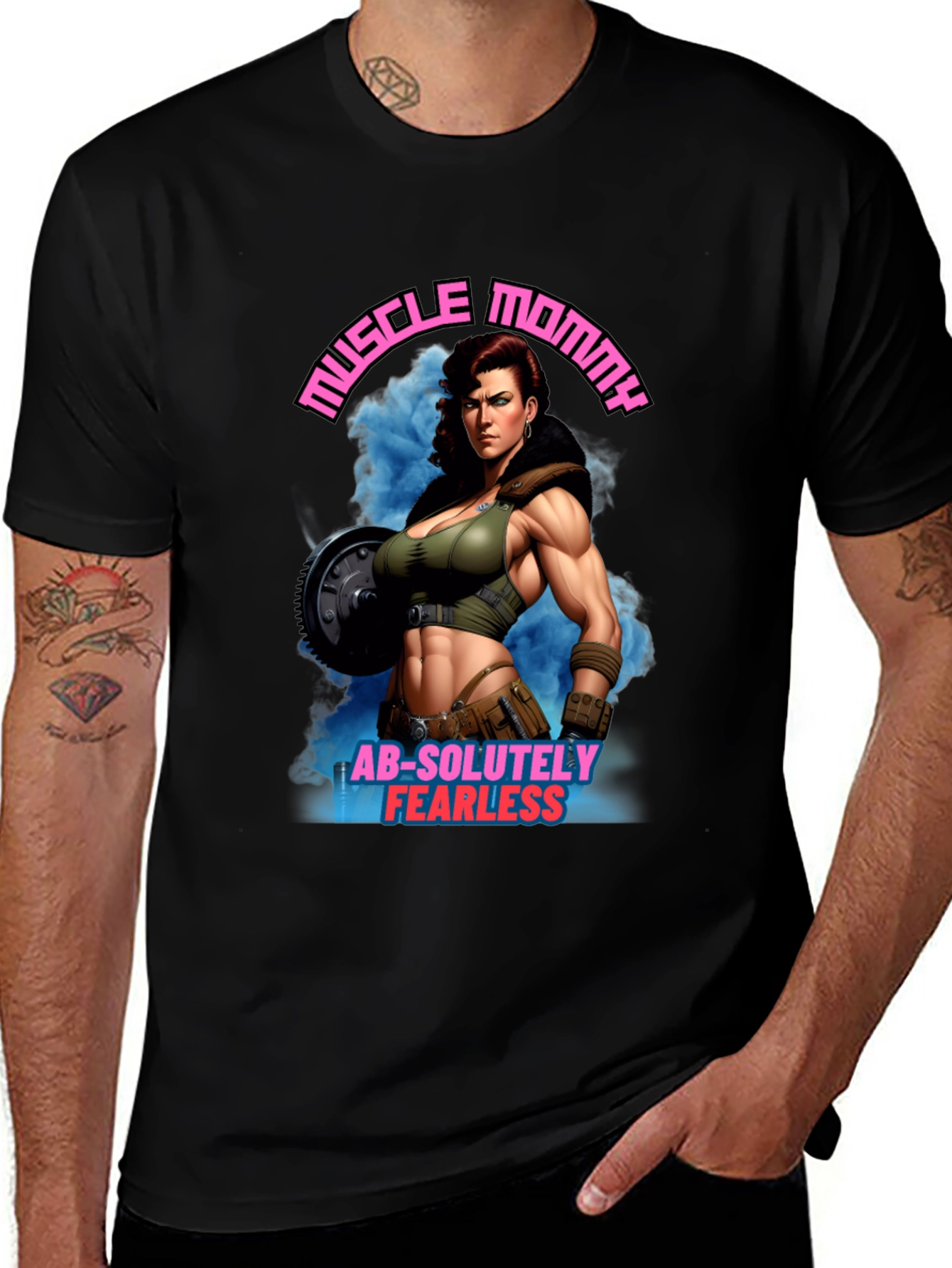 Variant 21 of Muscle Mommy Graphic Tee - Absolutely Fearless