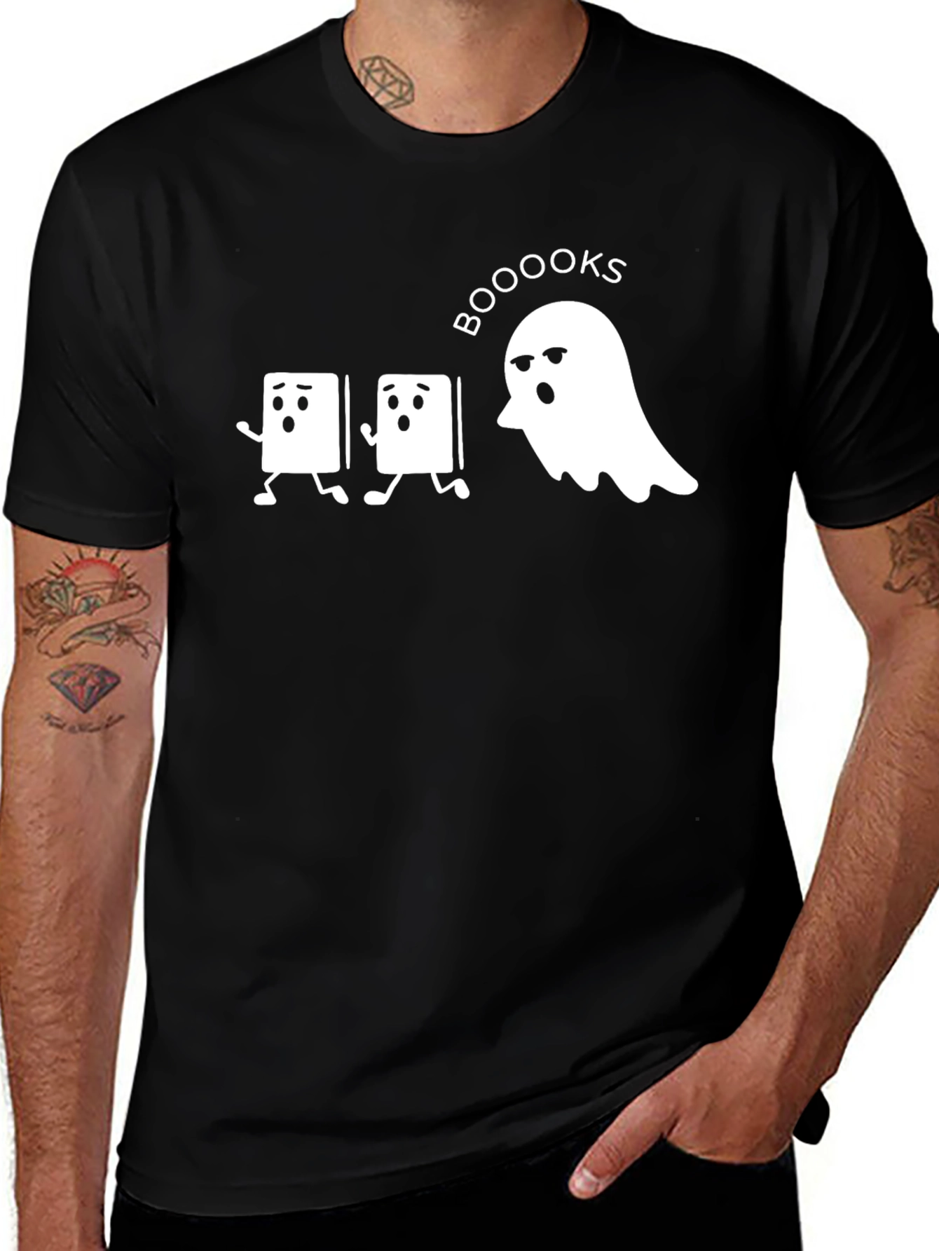 Variant 4 of Booooks Halloween T-Shirt - Ghost Chasing Books