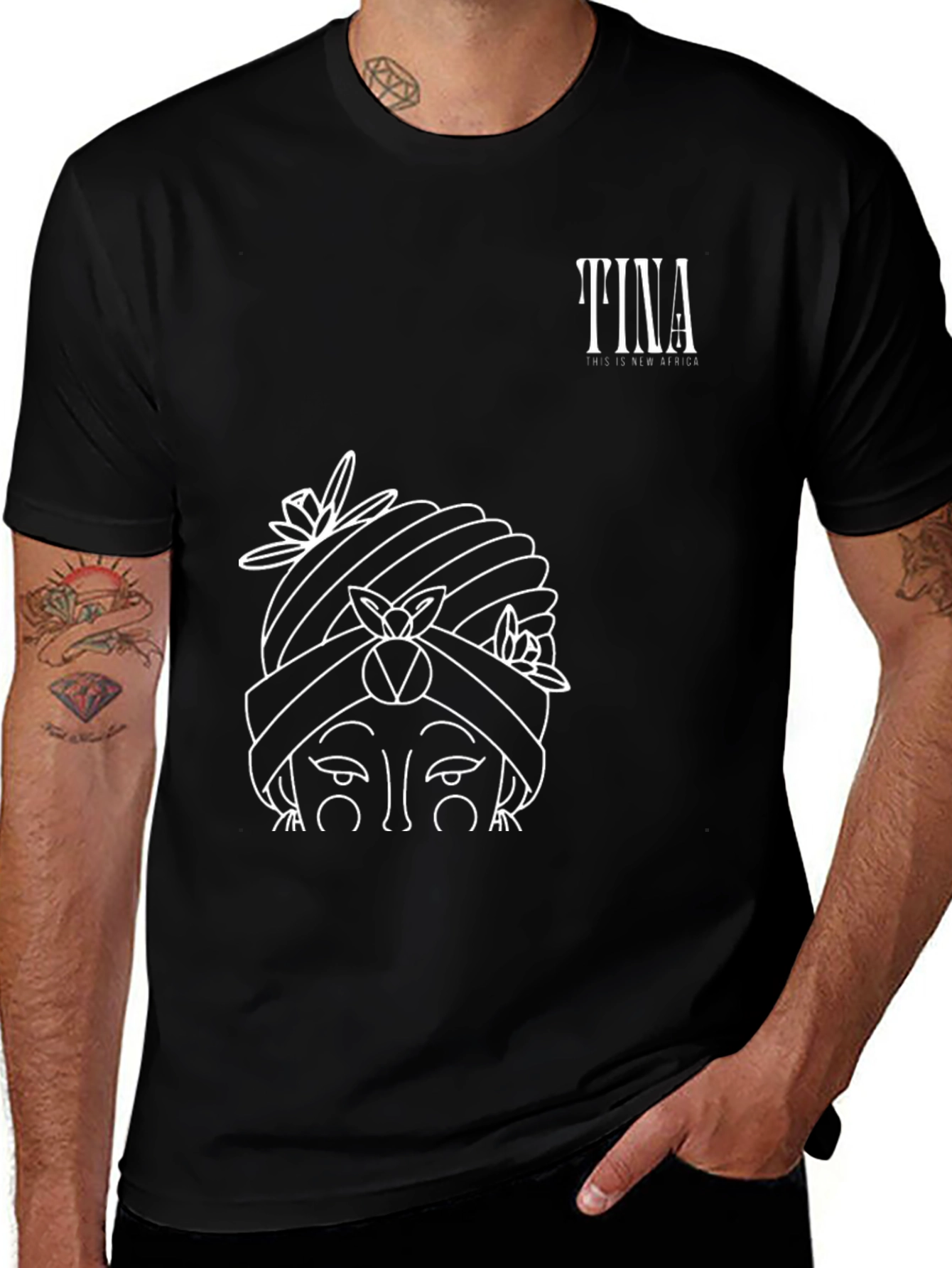 Variant 14 of Tina This is New Africa Black Graphic Tee