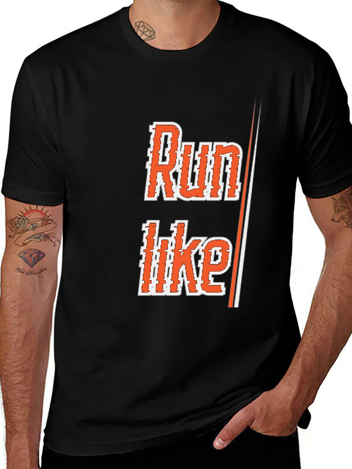 Variant 25 of Run Like T-Shirt - Black
