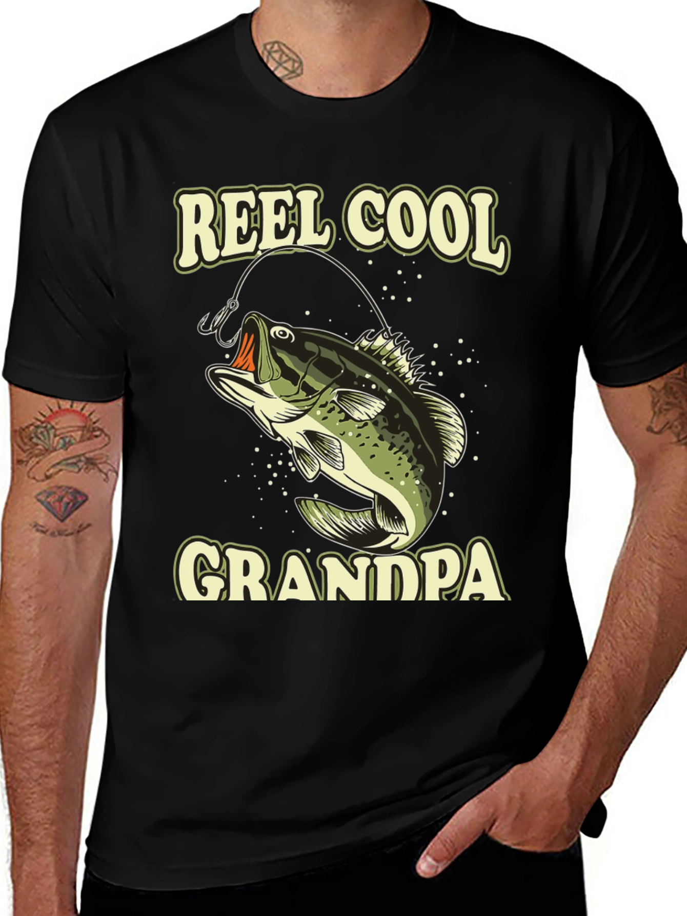 Variant 15 of Reel Cool Grandpa Fishing T-Shirt
