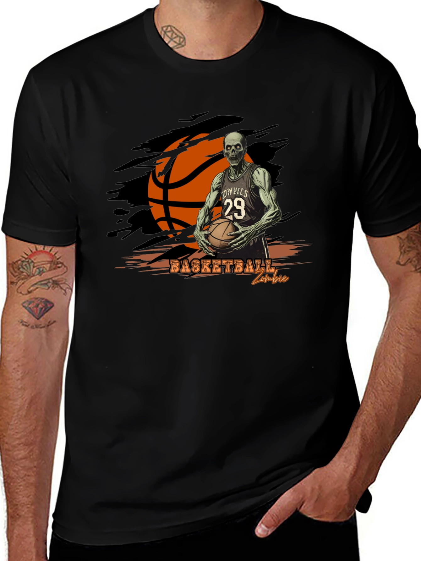 Variant 21 of Zombie Basketball Player Graphic T-Shirt