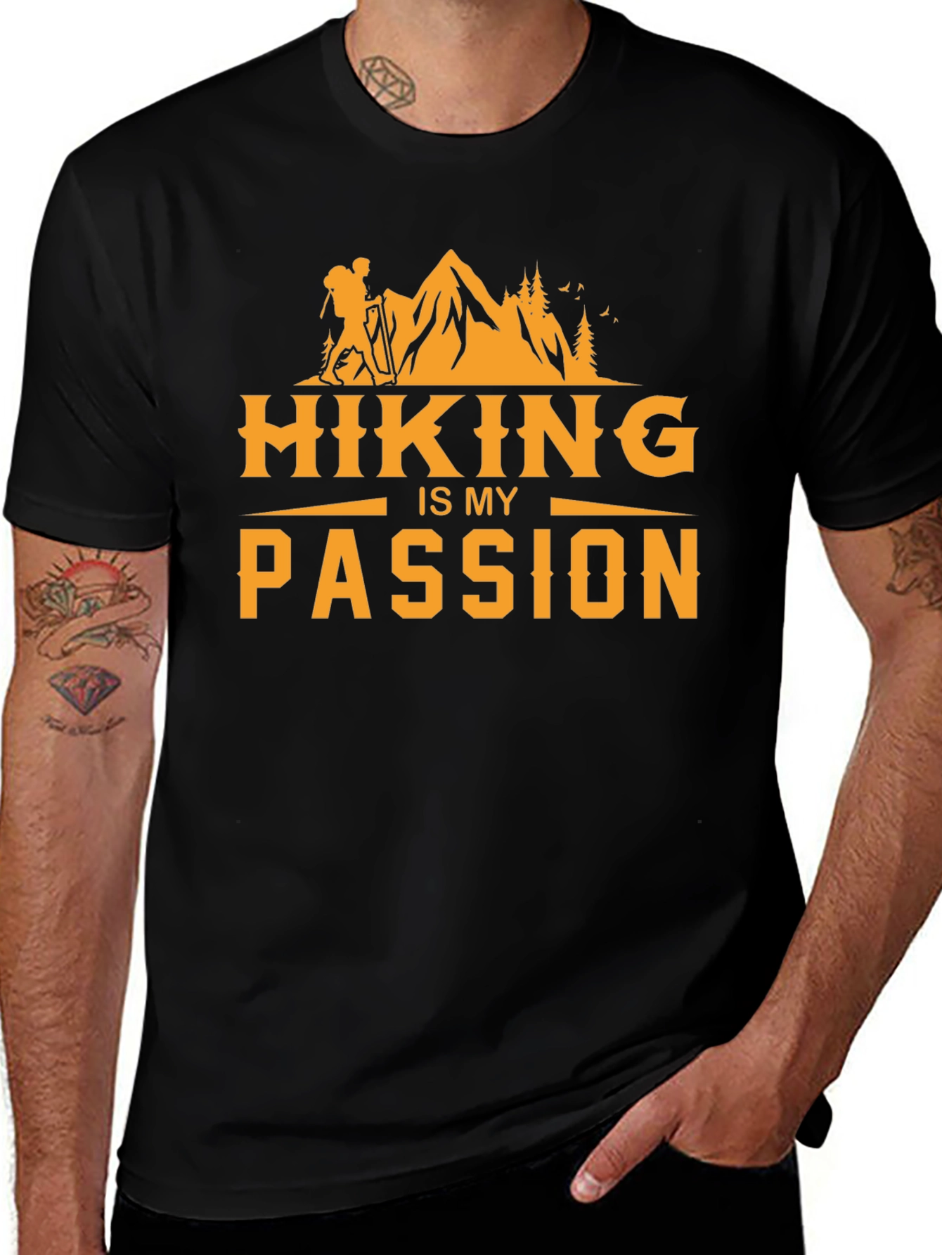 Variant 30 of Hiking is My Passion Graphic Tee - Outdoors Adventure Shirt
