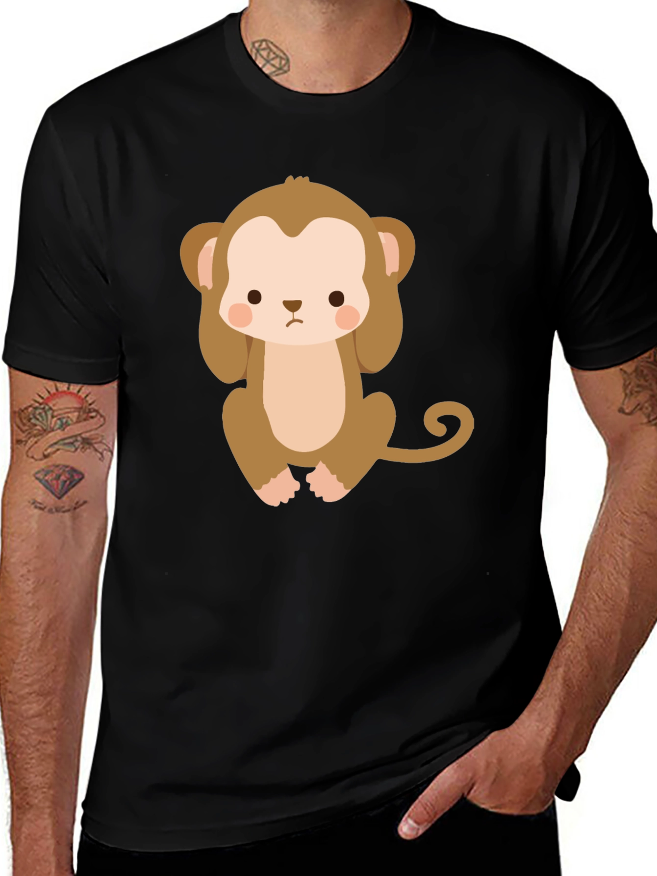 Variant 15 of Cute Monkey Graphic T-Shirt