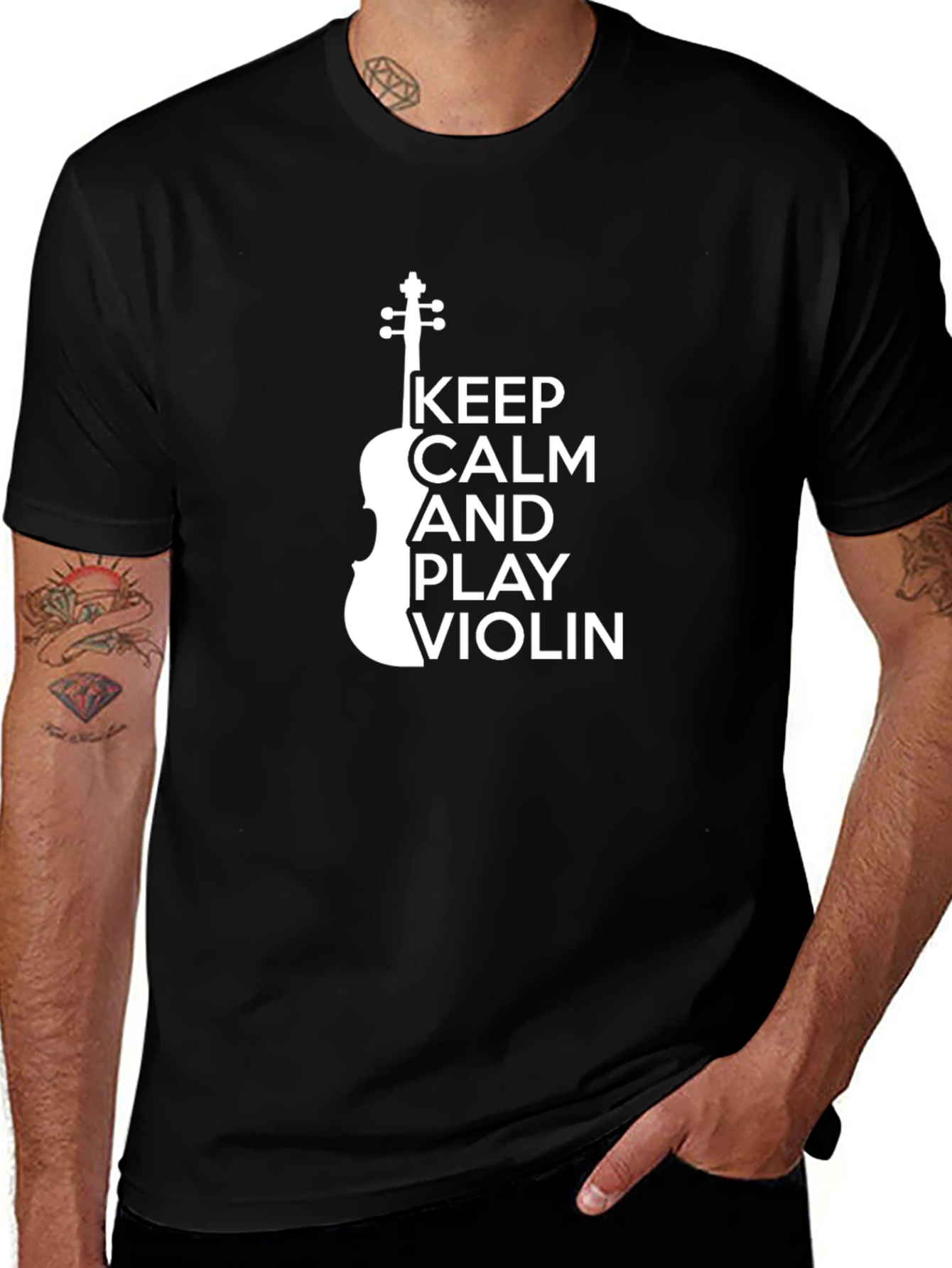 Variant 20 of Keep Calm and Play Violin T-Shirt - Music Lover Tee