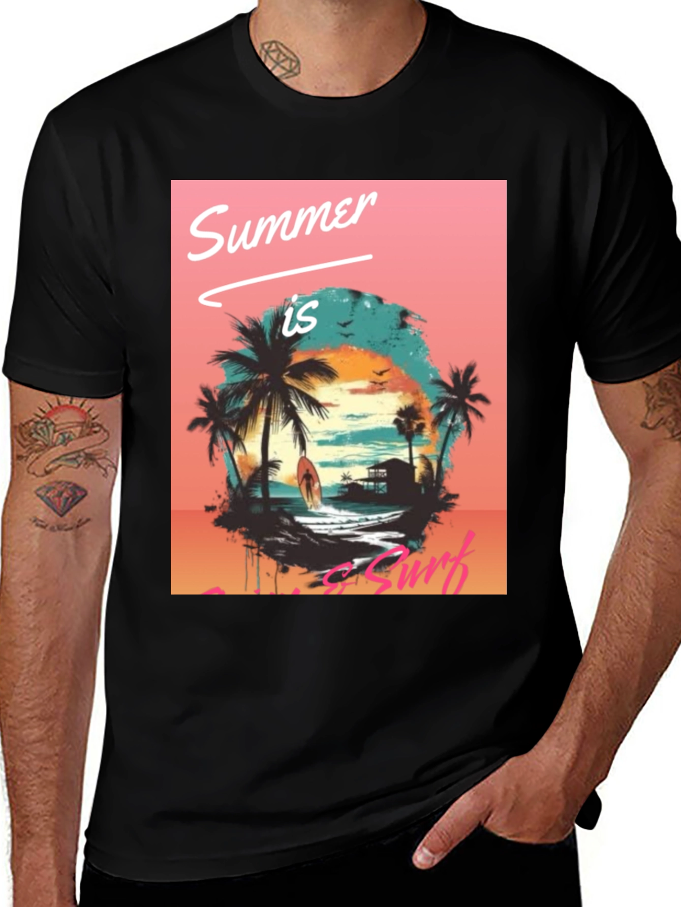 Variant 25 of Summer Surf Graphic T-Shirt