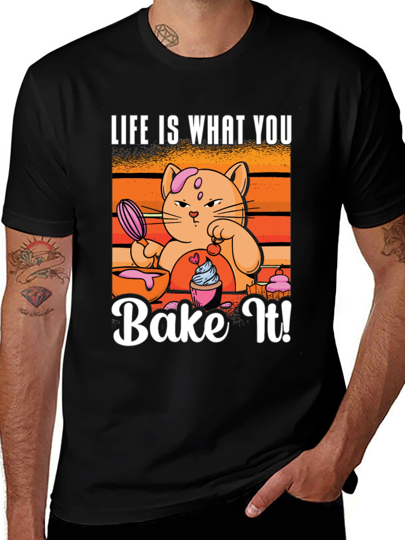 Variant 7 of Life Is What You Bake It Cat T-Shirt