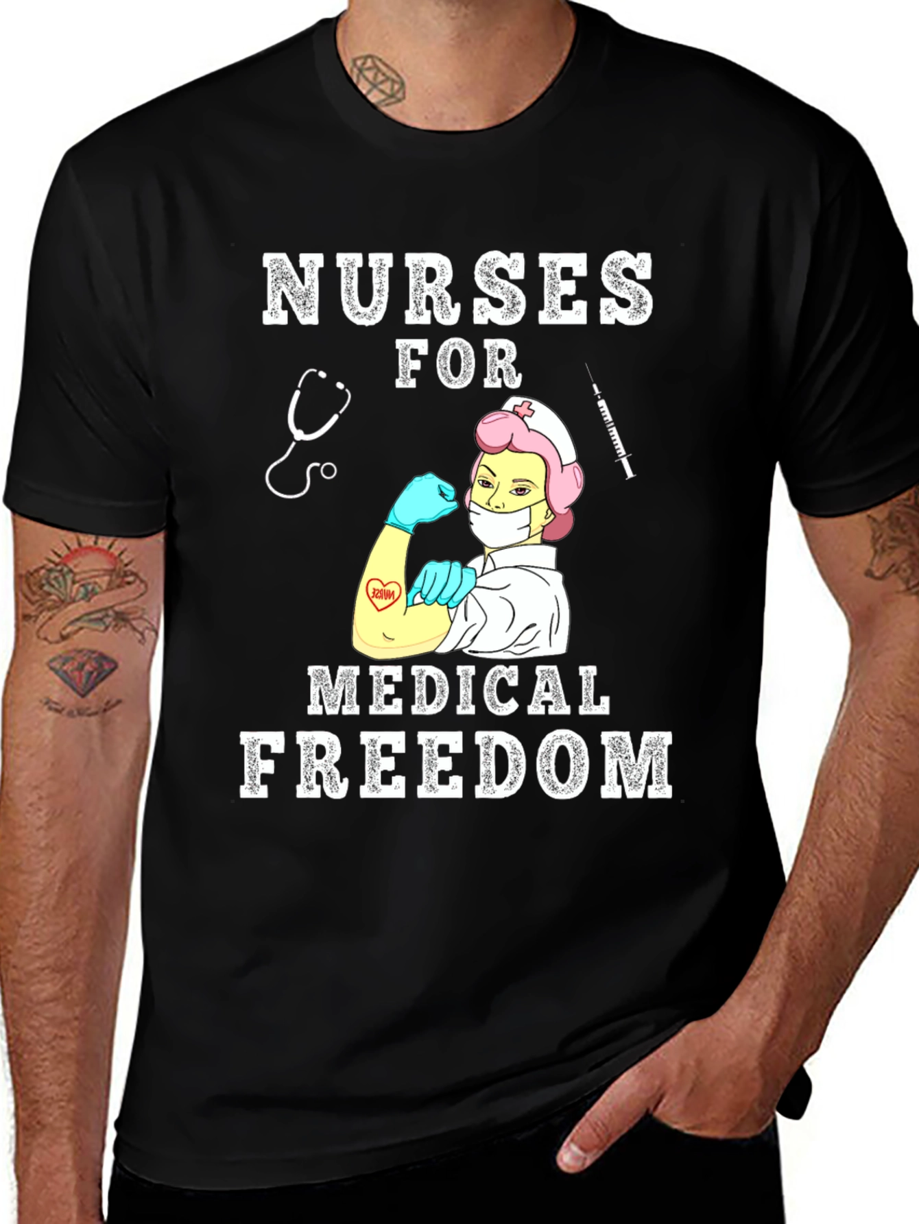 Variant 20 of Nurses for Medical Freedom T-Shirt