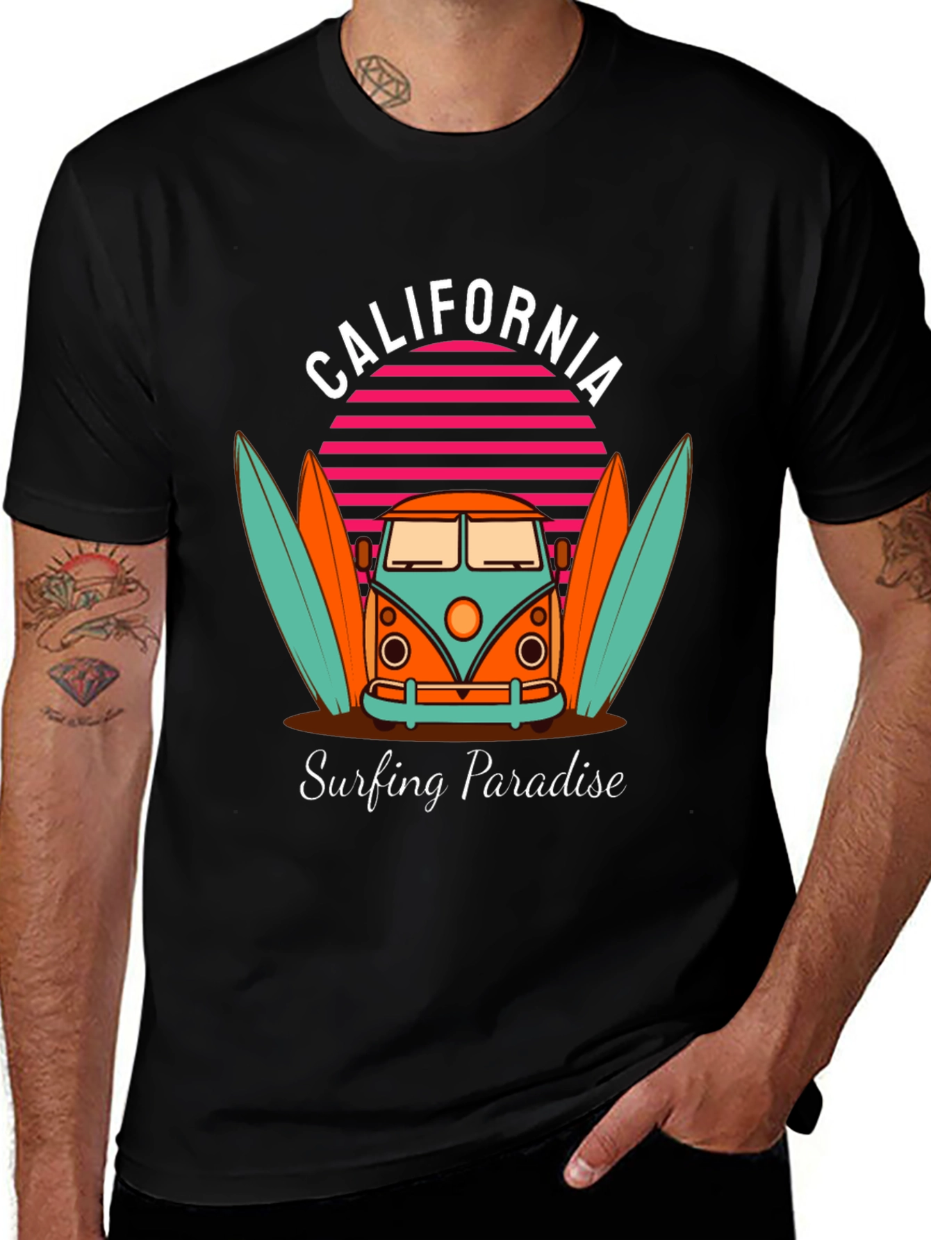 Variant 9 of California Surfing Paradise Graphic Tee