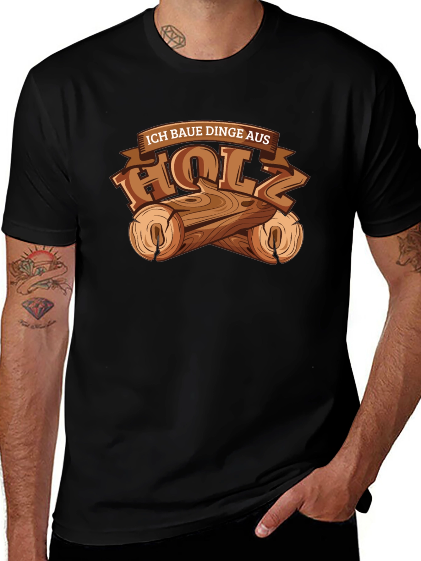 Variant 10 of Ich Baue Dinge Aus Holz - Woodworking T-Shirt
