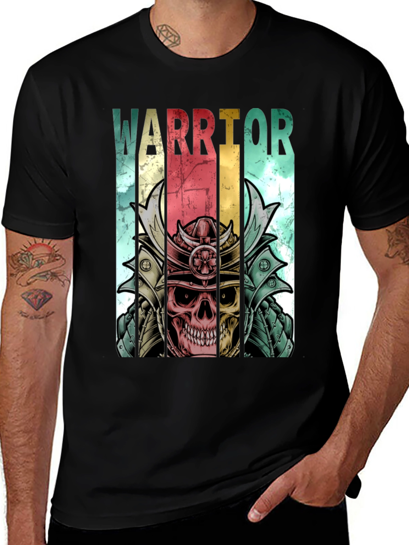 Variant 10 of Warrior Skull T-Shirt - Graphic Print