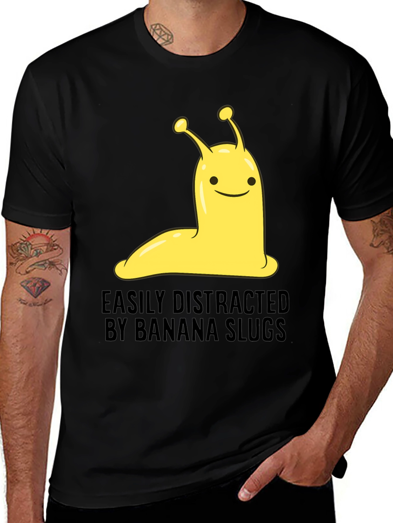 Variant 6 of Banana Slug T-Shirt - Easily Distracted Funny Tee