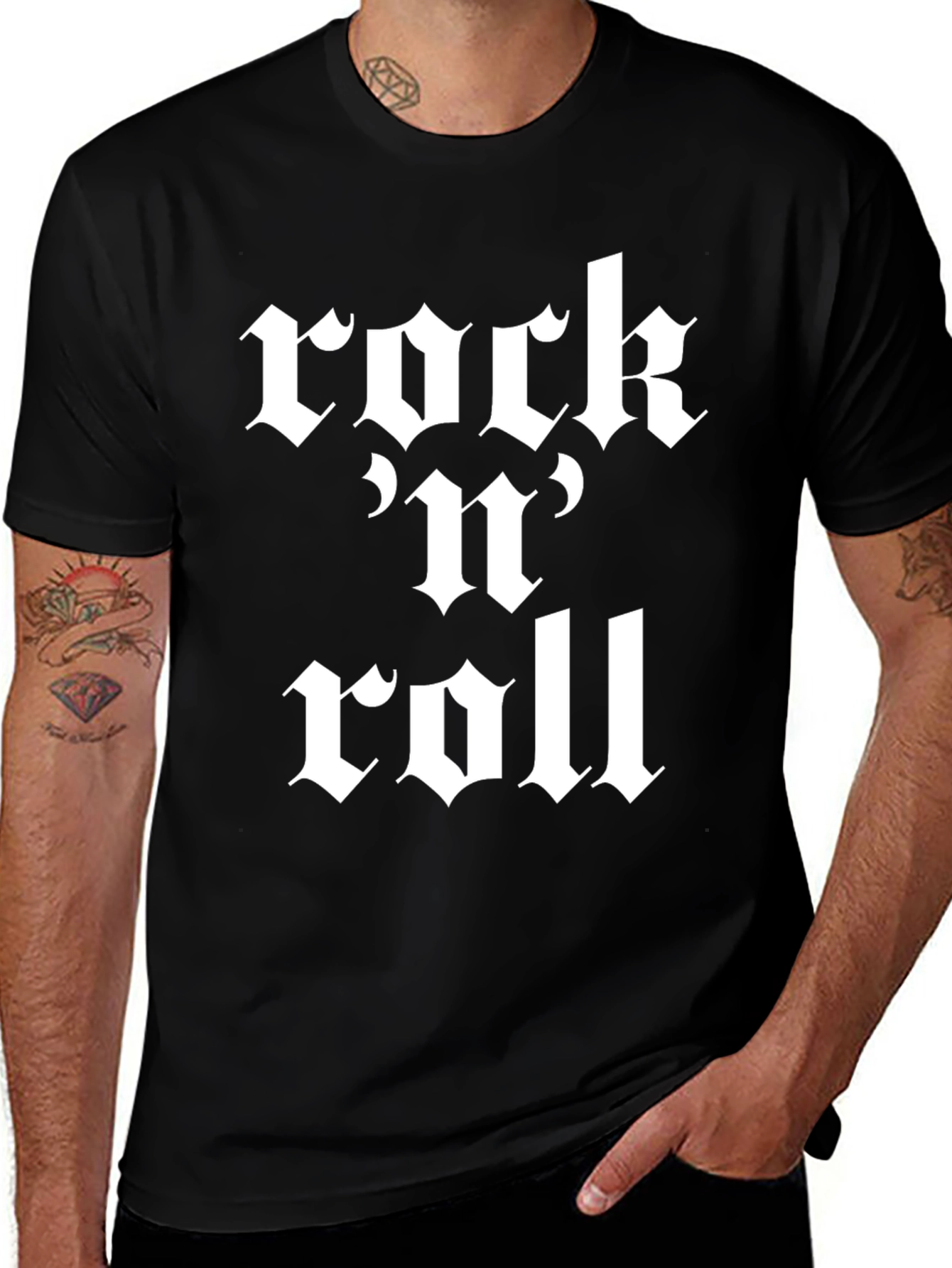 Rock 'n' Roll Black Graphic Tee