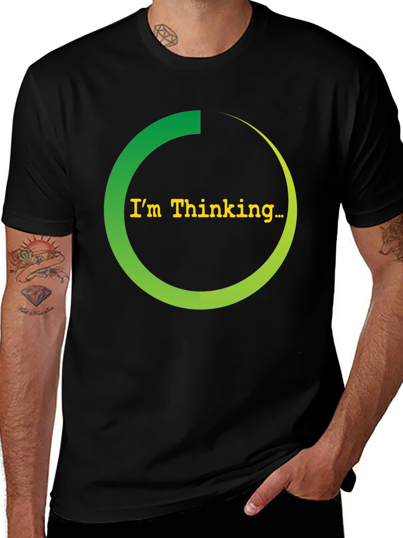Variant 22 of I'm Thinking Black T-Shirt - Funny Graphic Tee