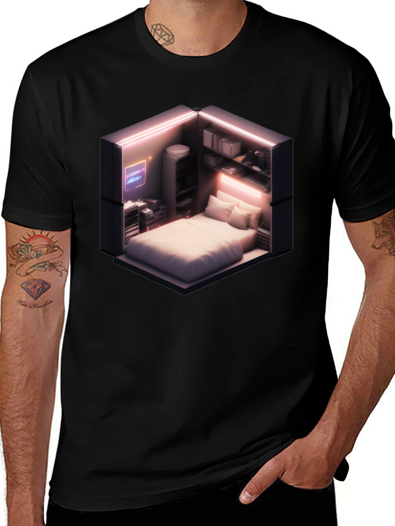 Isometric Bedroom T-Shirt: Unique Style