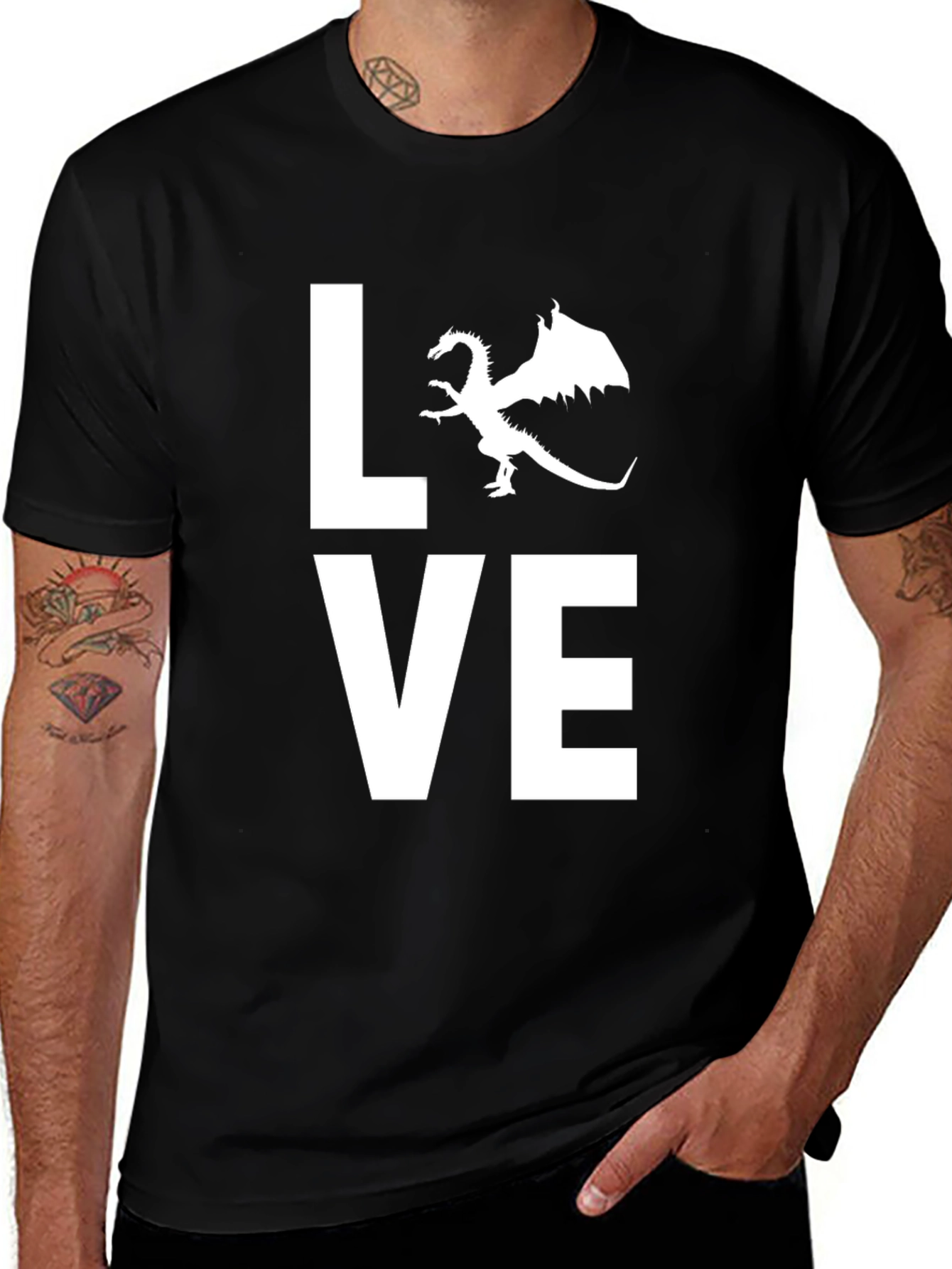 Variant 23 of Dragon Love T-Shirt - Graphic Tee