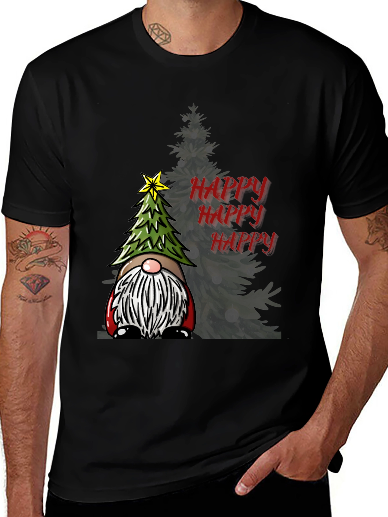 Variant 29 of Happy Gnome Christmas T-Shirt