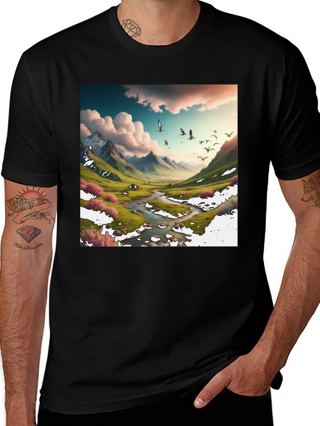 Variant 21 of Scenic Valley Black T-Shirt