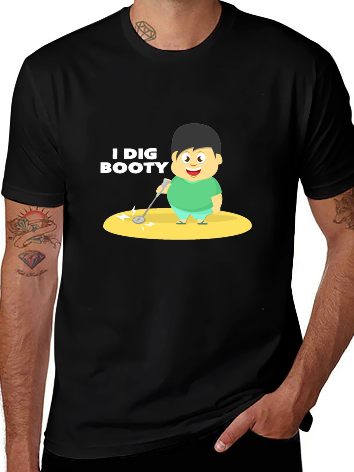 Variant 26 of I Dig Booty Black T-Shirt