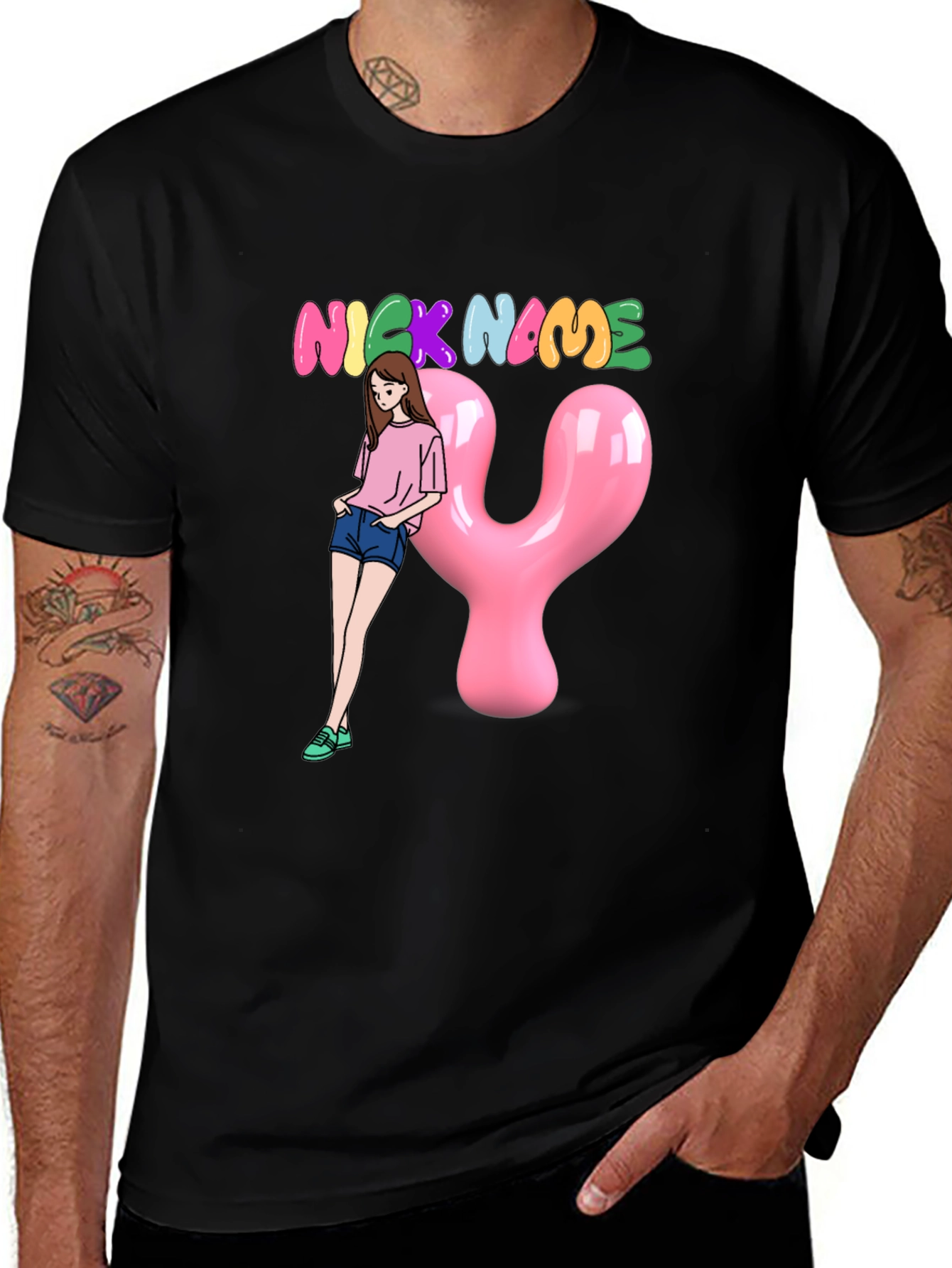 Variant 20 of Stylish Nickname Graphic Print T-Shirt