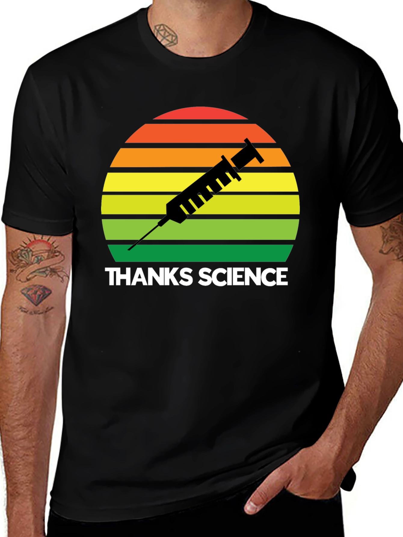 Thanks Science T-Shirt - Vaccine Graphic Tee