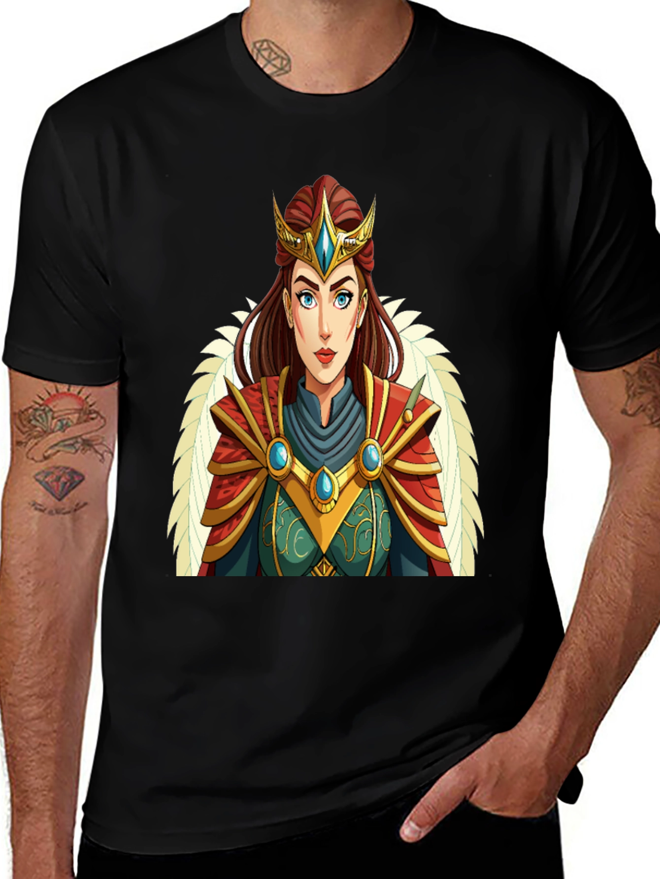 Variant 29 of Warrior Queen T-Shirt - Mythical Design
