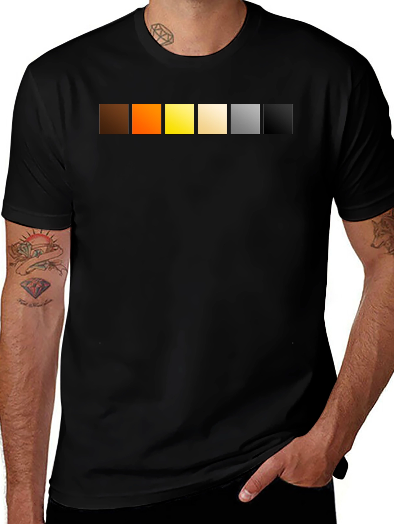 Variant 25 of Gradient Square T-Shirt - Modern Color Palette Tee