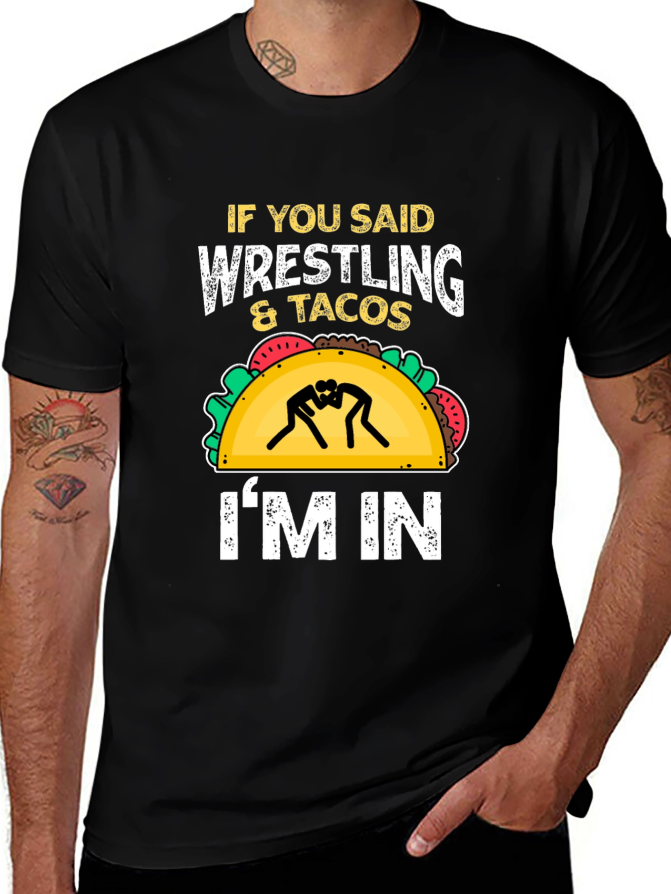 Variant 5 of Wrestling & Tacos Graphic Tee