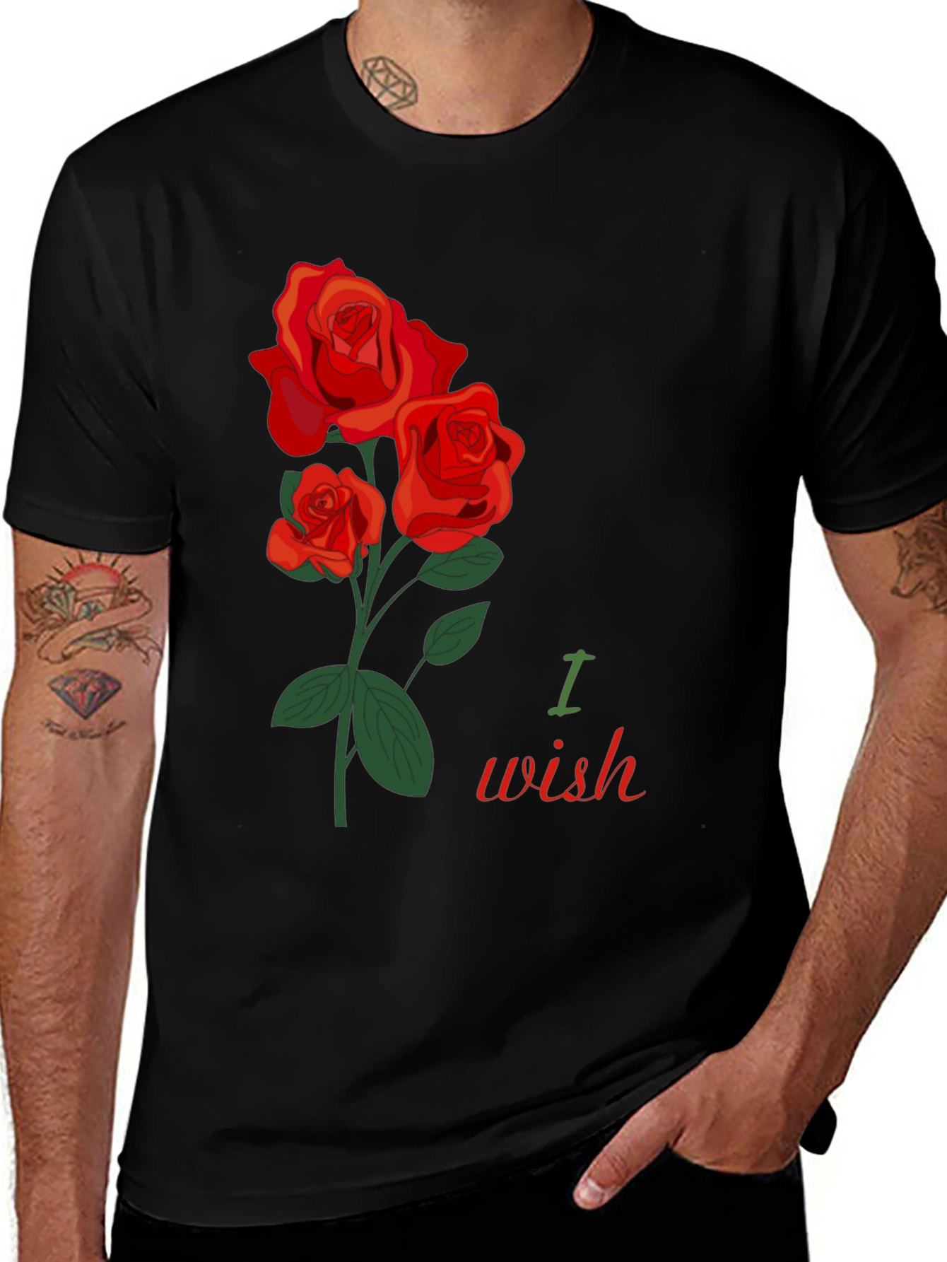 Variant 30 of Romantic Rose Wish Graphic T-Shirt