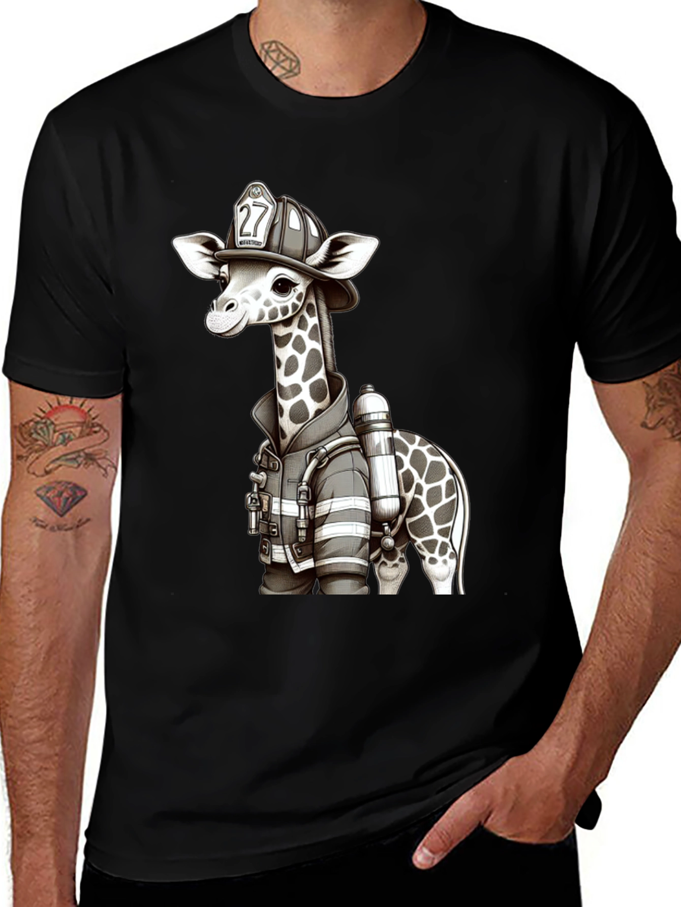Variant 26 of Giraffe Firefighter T-Shirt