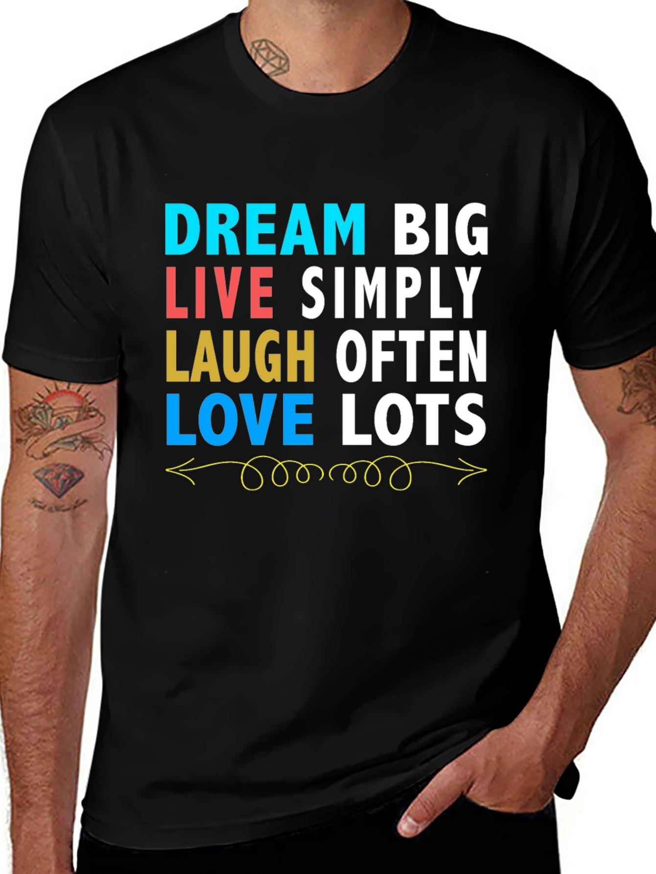 Variant 11 of Dream Big T-Shirt: Live, Laugh, Love