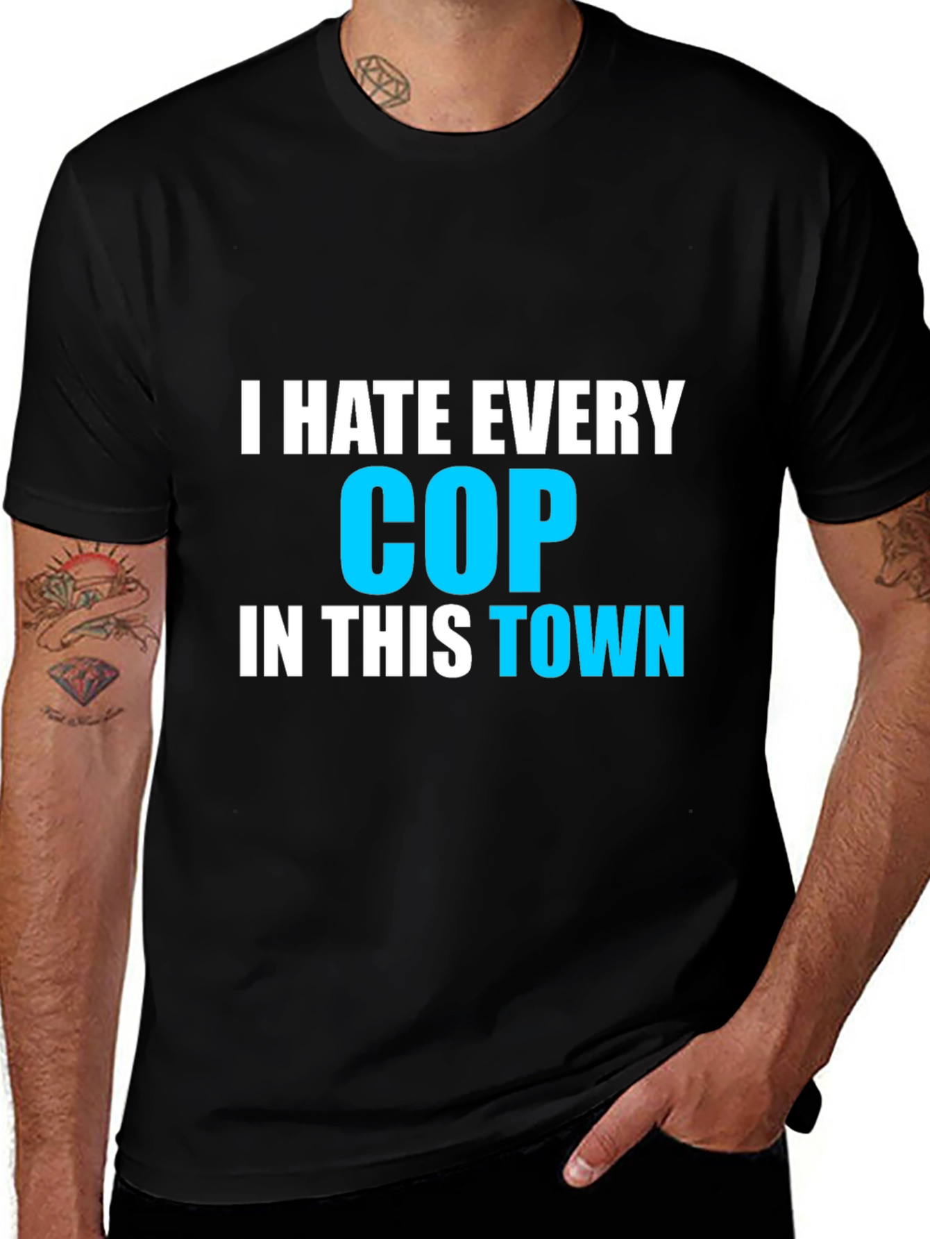 Variant 12 of I Hate Every Cop T-Shirt
