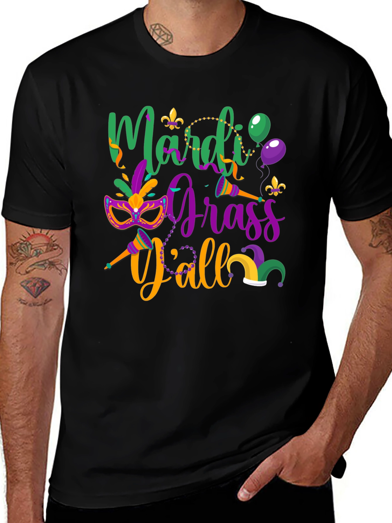 Mardi Gras Y'all Graphic Tee