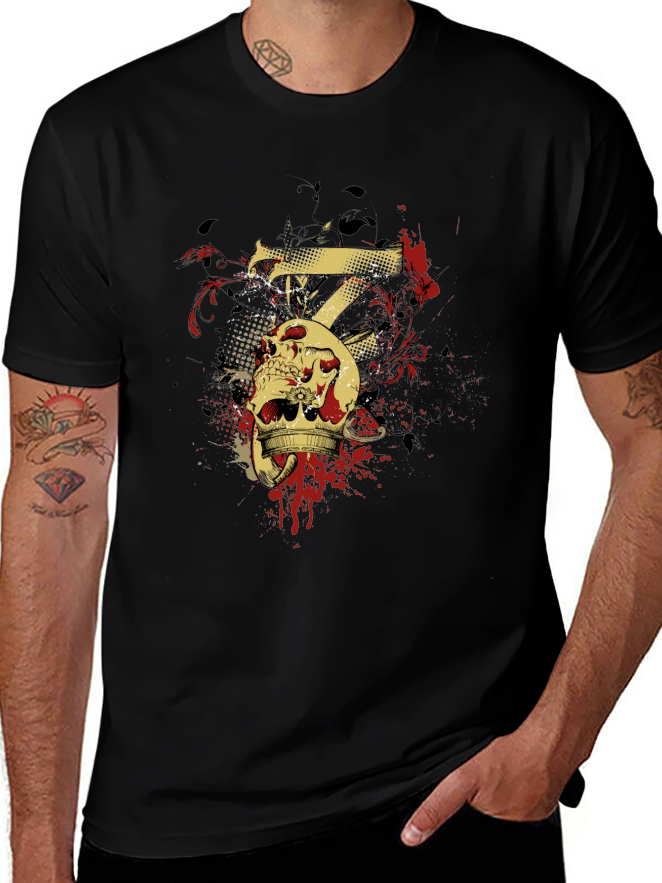 Skull Crown Tee - Edgy Graphic T-Shirt