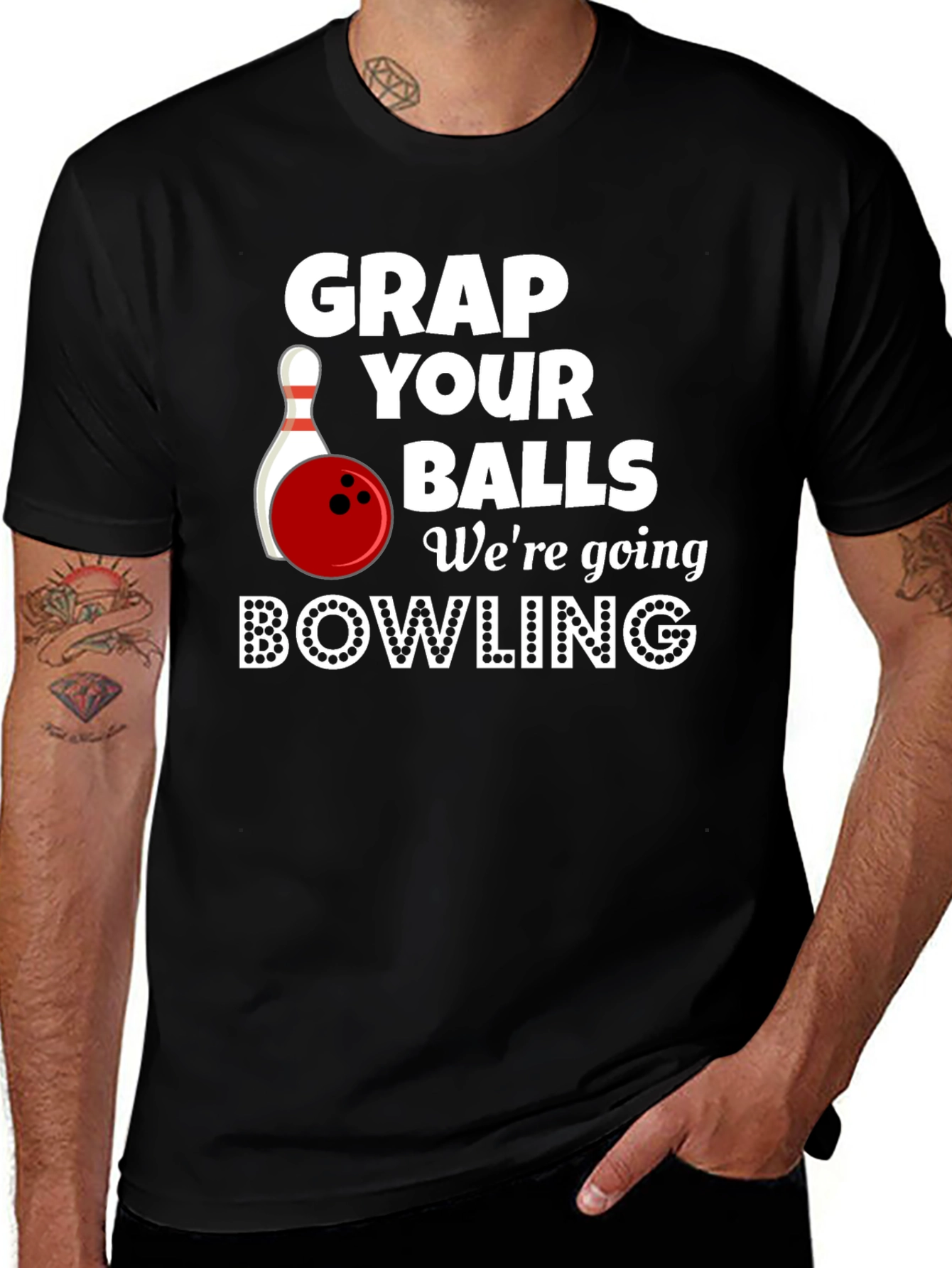 Variant 18 of Bowling Graphic Tee - Grap Your Balls