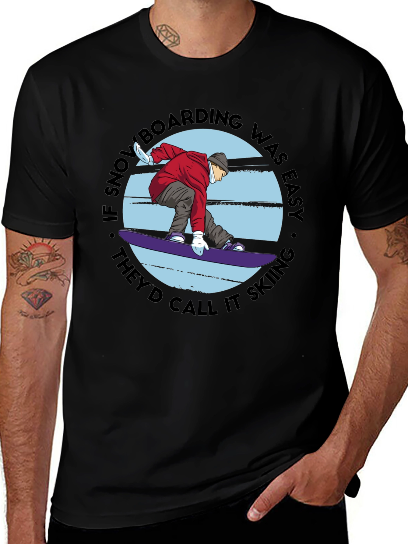 Variant 28 of Snowboarding vs Skiing Graphic Tee