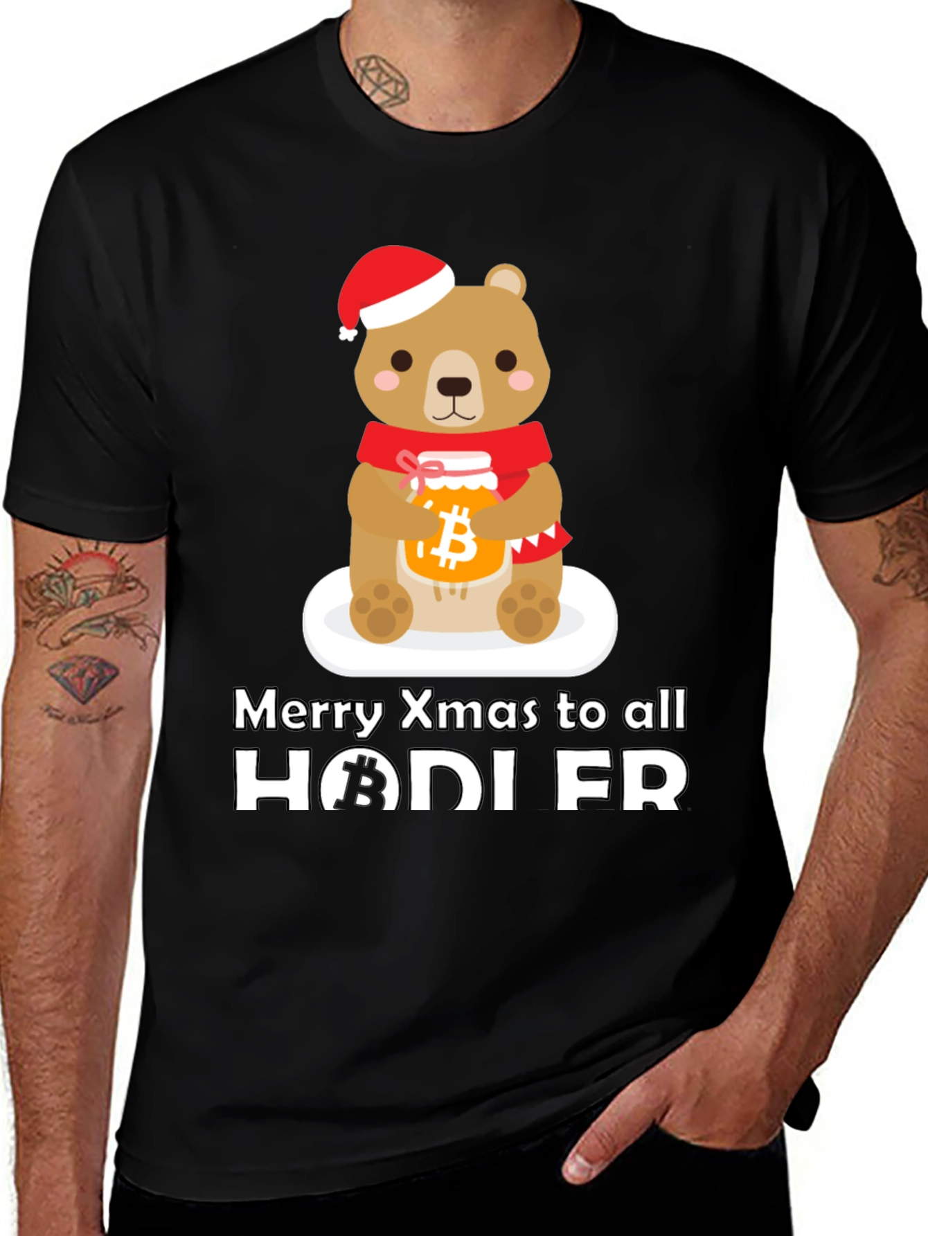 Variant 24 of Crypto Christmas HODLER Bear T-Shirt