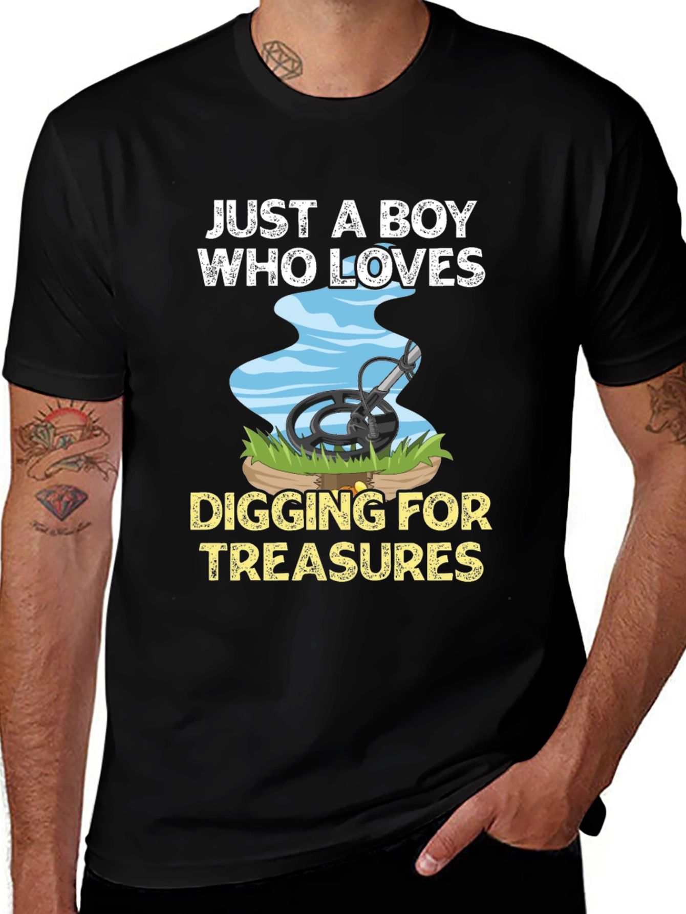 Variant 4 of Boy Who Loves Digging For Treasures T-Shirt