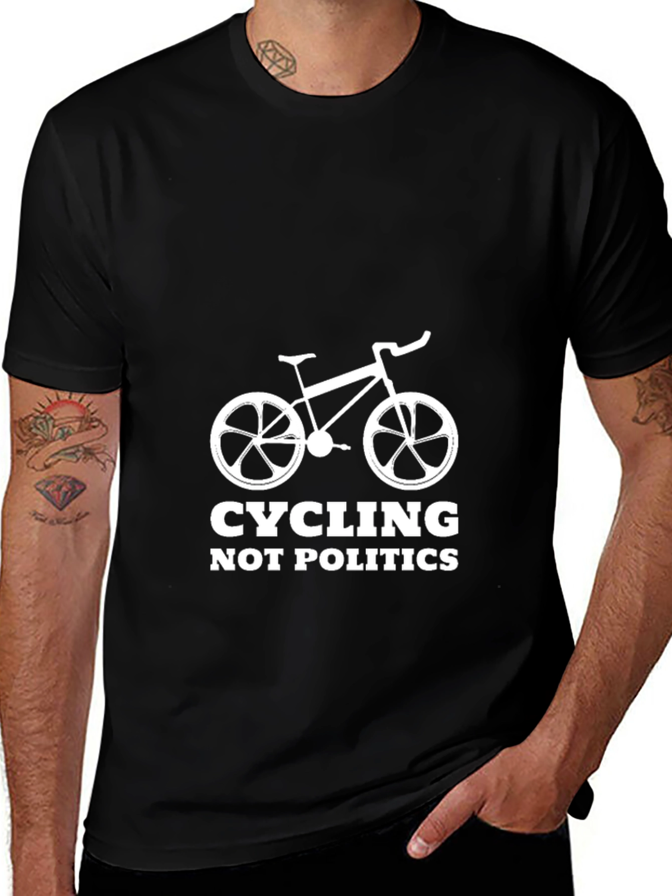 Variant 12 of Cycling Not Politics Graphic Tee