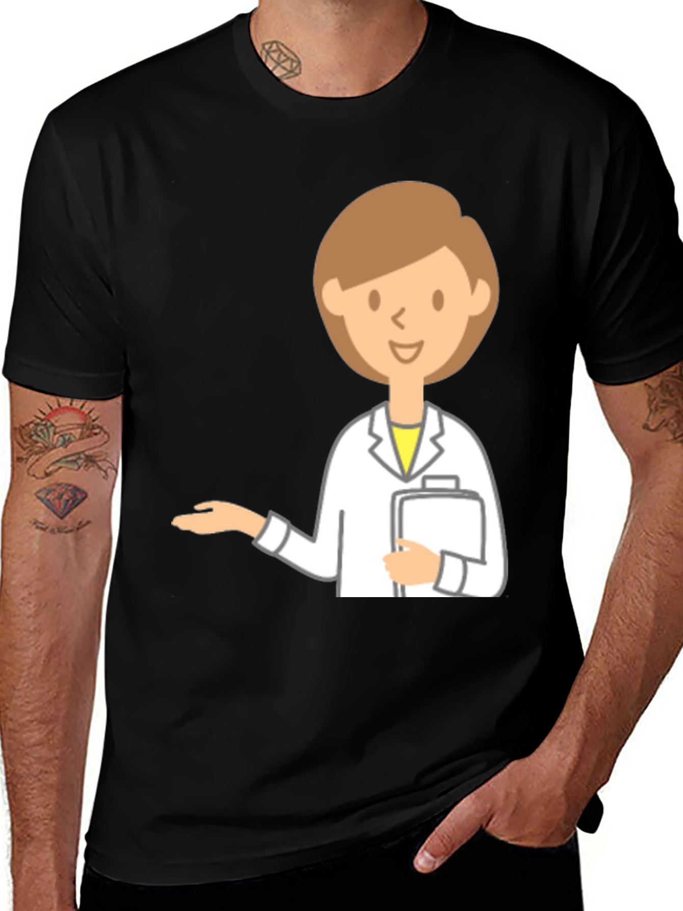 Variant 12 of Doctor Graphic Black T-Shirt