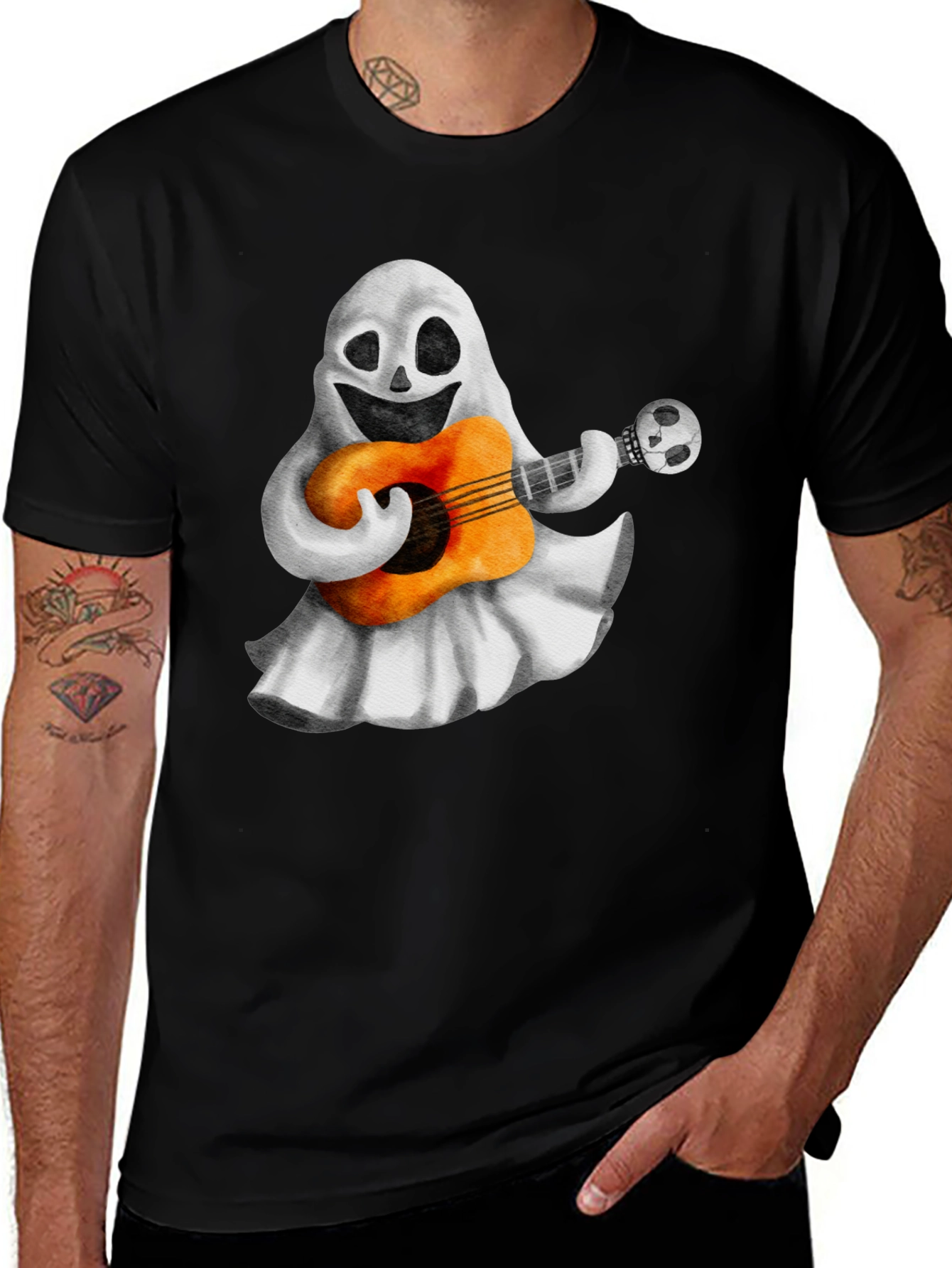 Variant 18 of Spooky Guitar Ghost T-Shirt