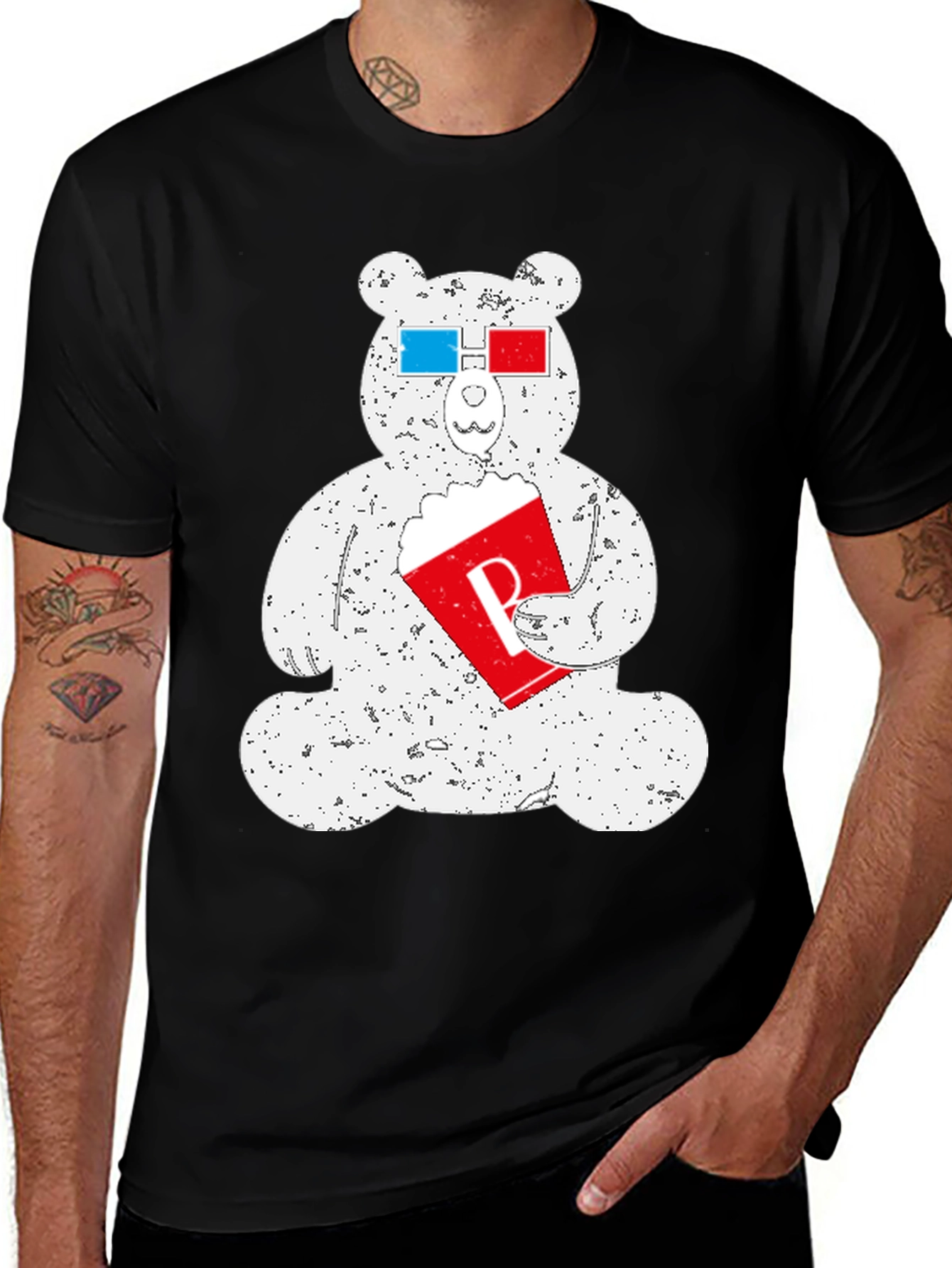 Variant 2 of Movie Buff Bear T-Shirt - Funny Graphic Tee