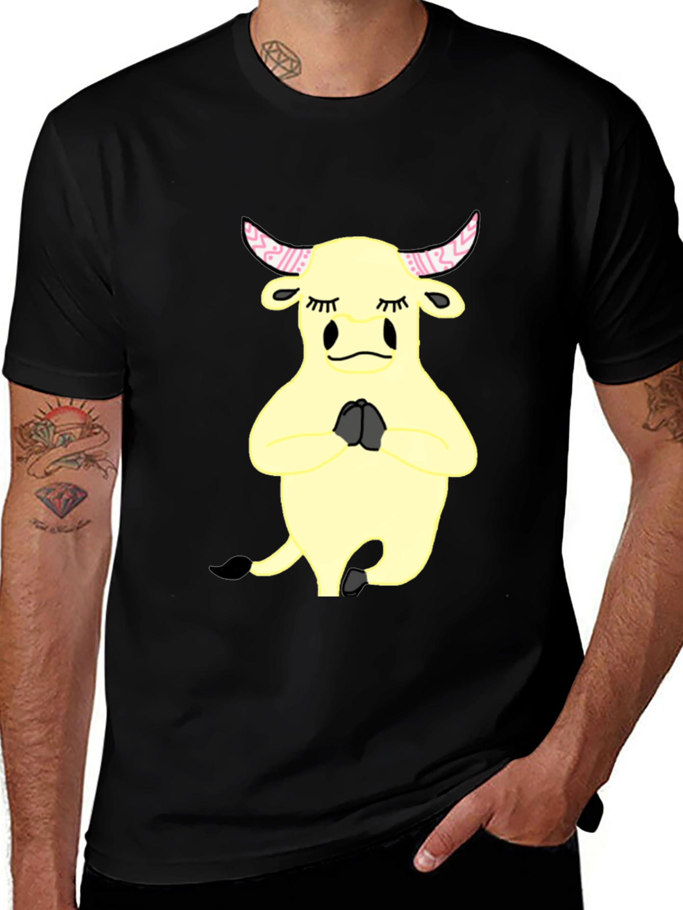 Variant 29 of Zen Cow Graphic Tee - Meditating Animal Shirt
