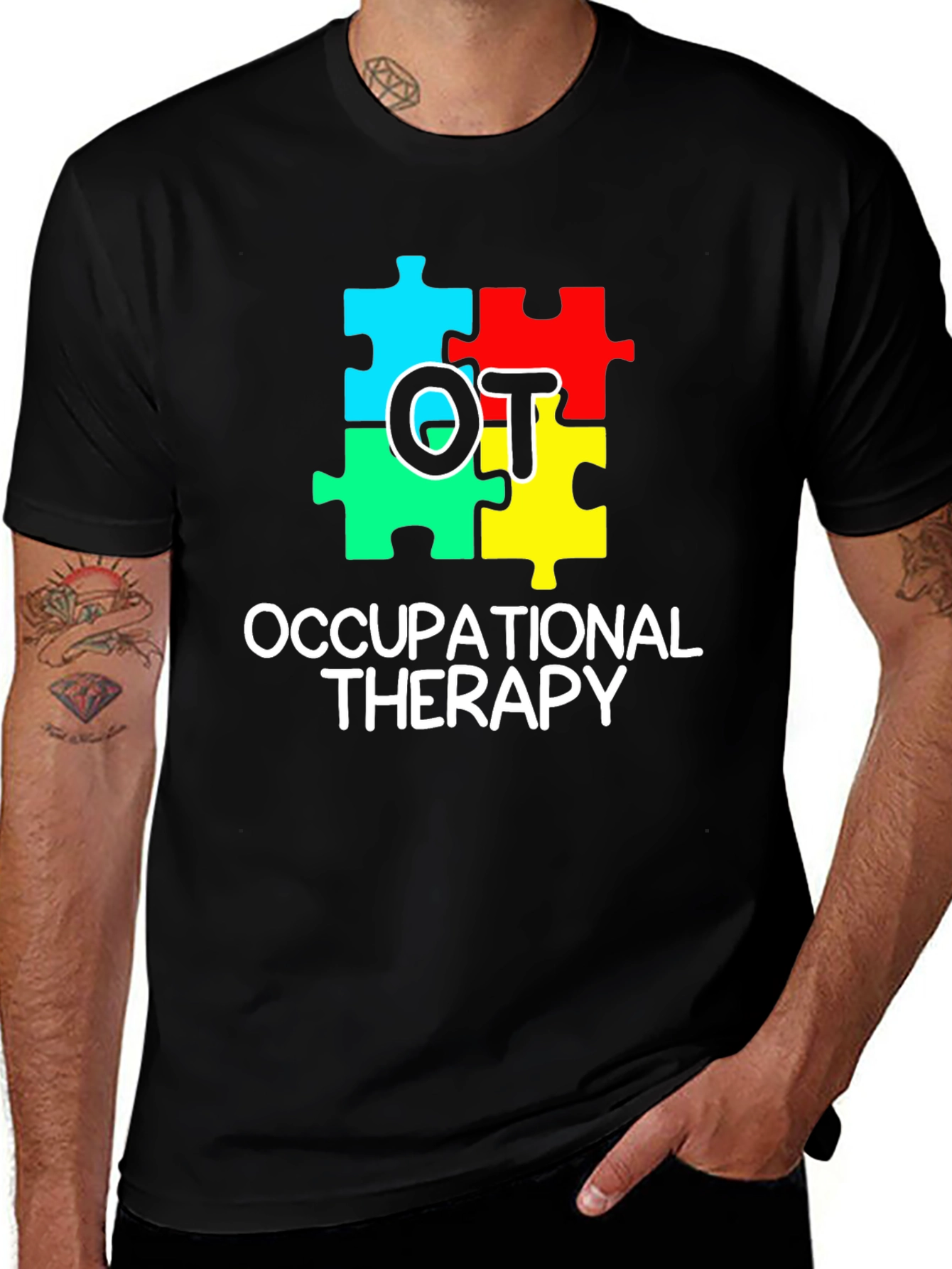 Variant 5 of Occupational Therapy Puzzle Piece T-Shirt