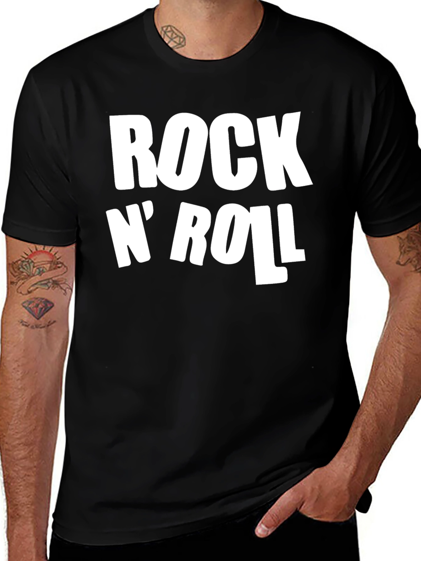 Variant 2 of Rock N' Roll Graphic Tee - Black