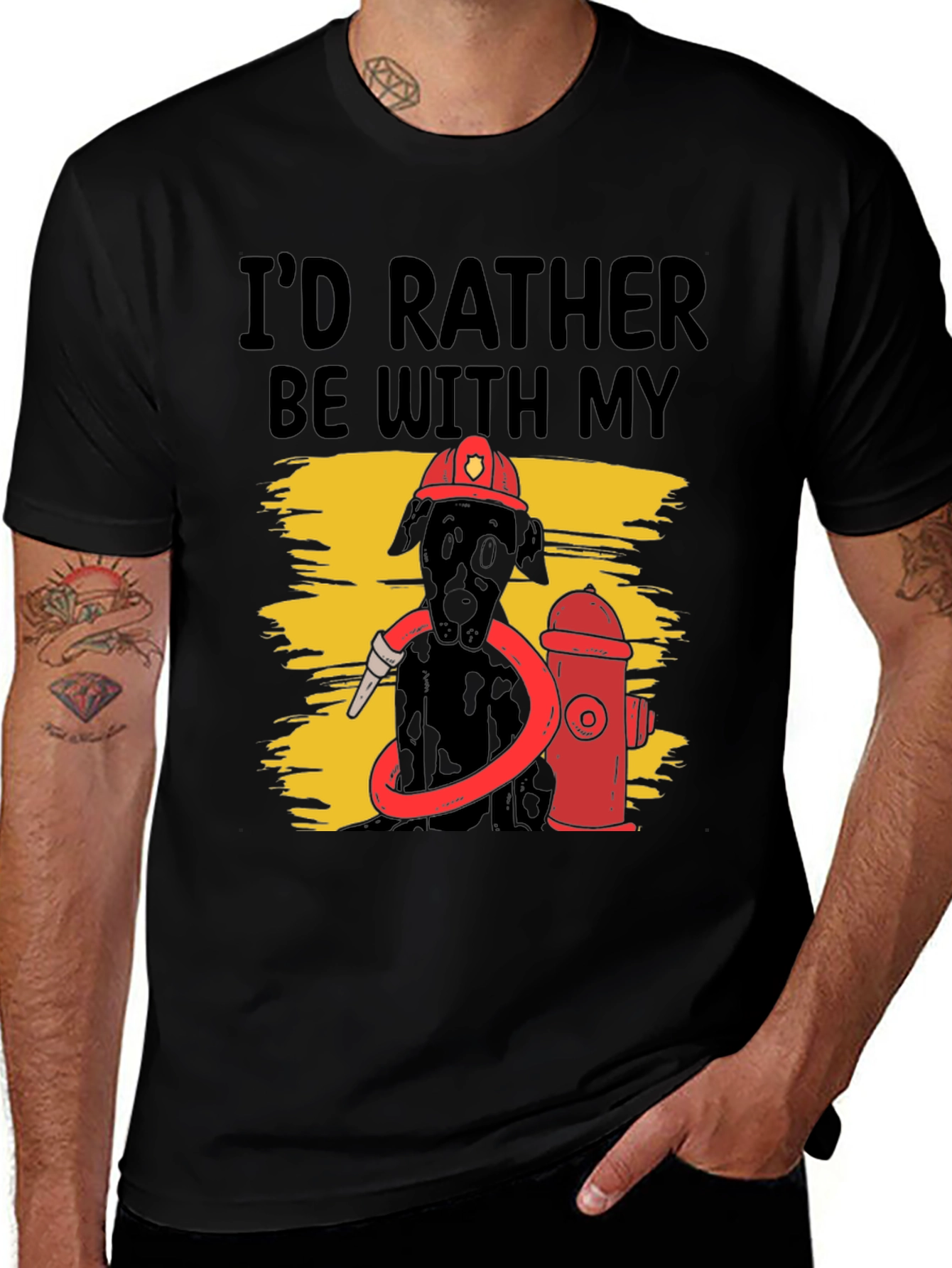 Variant 25 of Dog Firefighter Graphic Tee